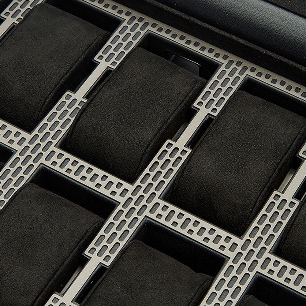 WOLF Axis 10-teiliges Pulverbeschichtetes Uhrenbox mit Schublade 488203