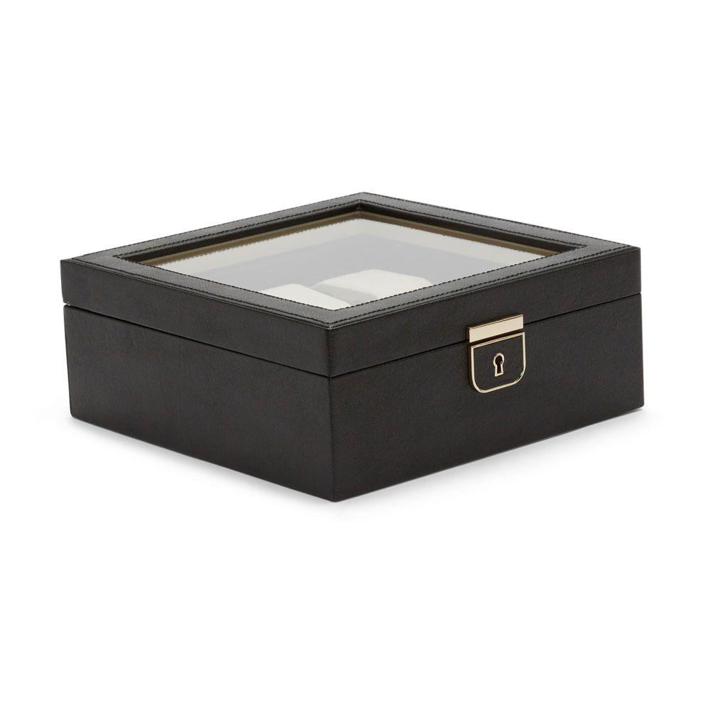WOLF Palermo 6-teiliges Schwarzes Anthrazit Uhrenbox 213802