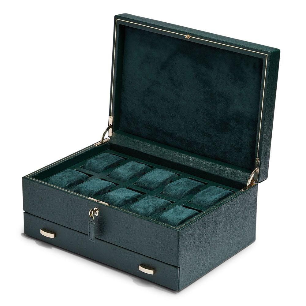 WOLF British Racing 10-teiliges Uhrenbox mit Stauraum 792841