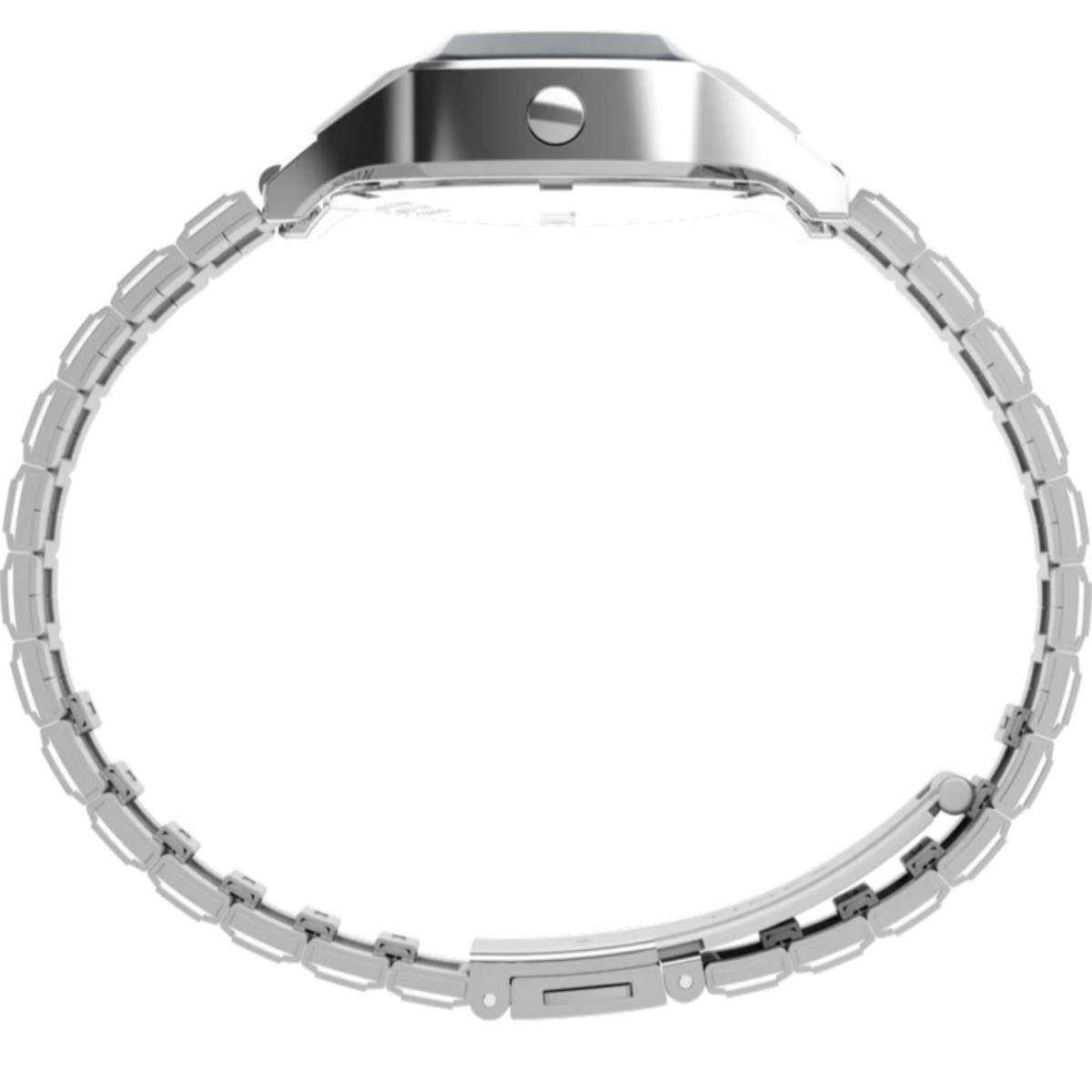 Timex Q 38mm Digital Steel Quartz Watch TW2Y06100