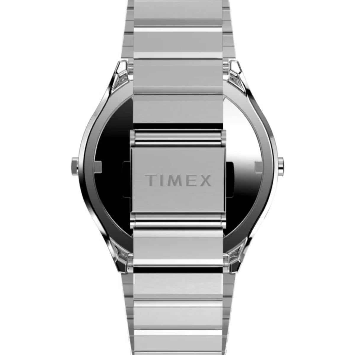 Timex Q 38mm Digital Steel Quartz Watch TW2Y06100