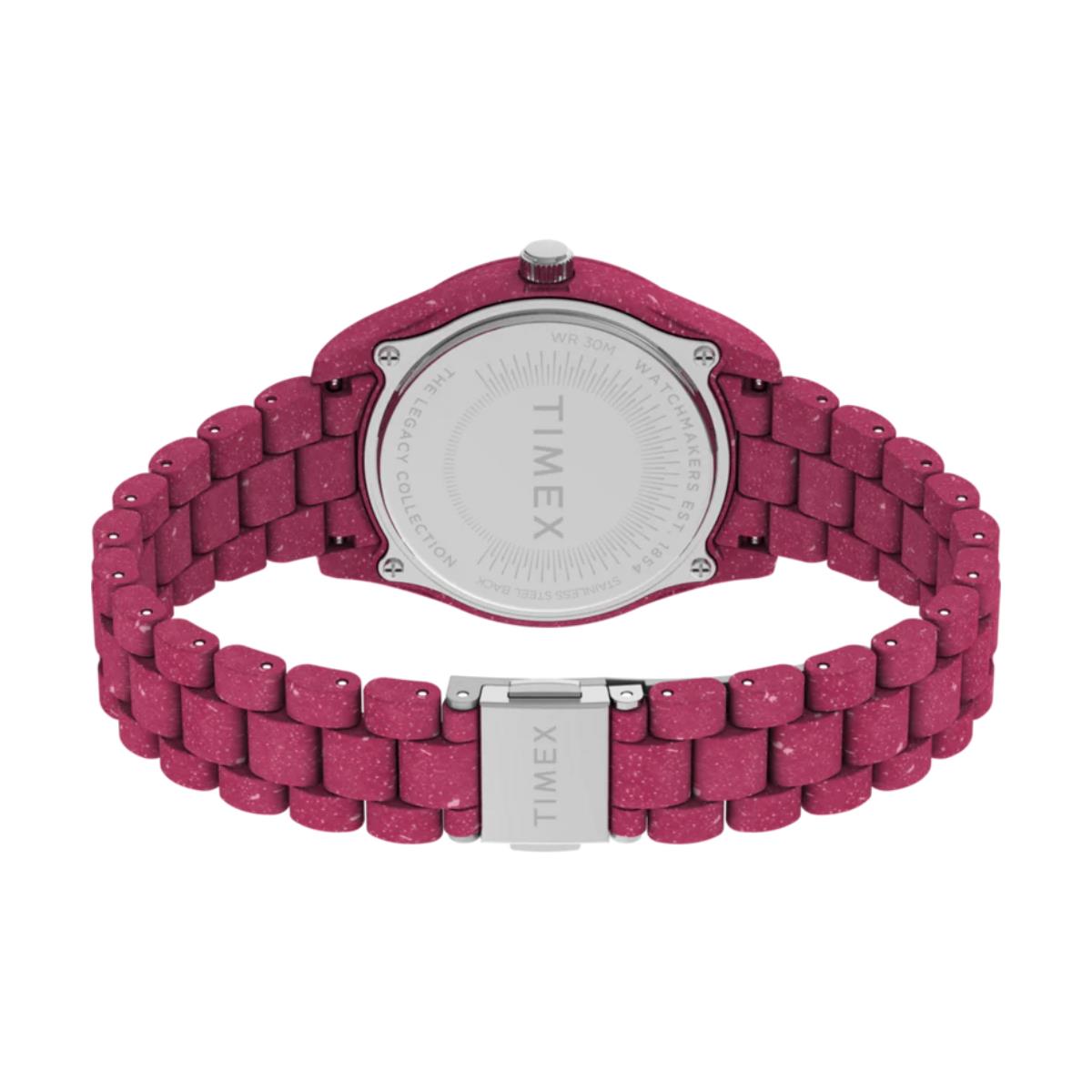 Timex Legacy Ocean Quartz Pink Dial Recycled Plastic Strap Women's Watch TW2V77200