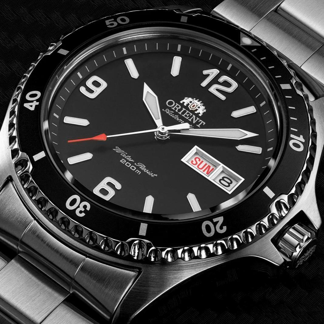 Orient Mako 41.5mm Black Dial Steel Mens Automatic Watch TAA02001B9