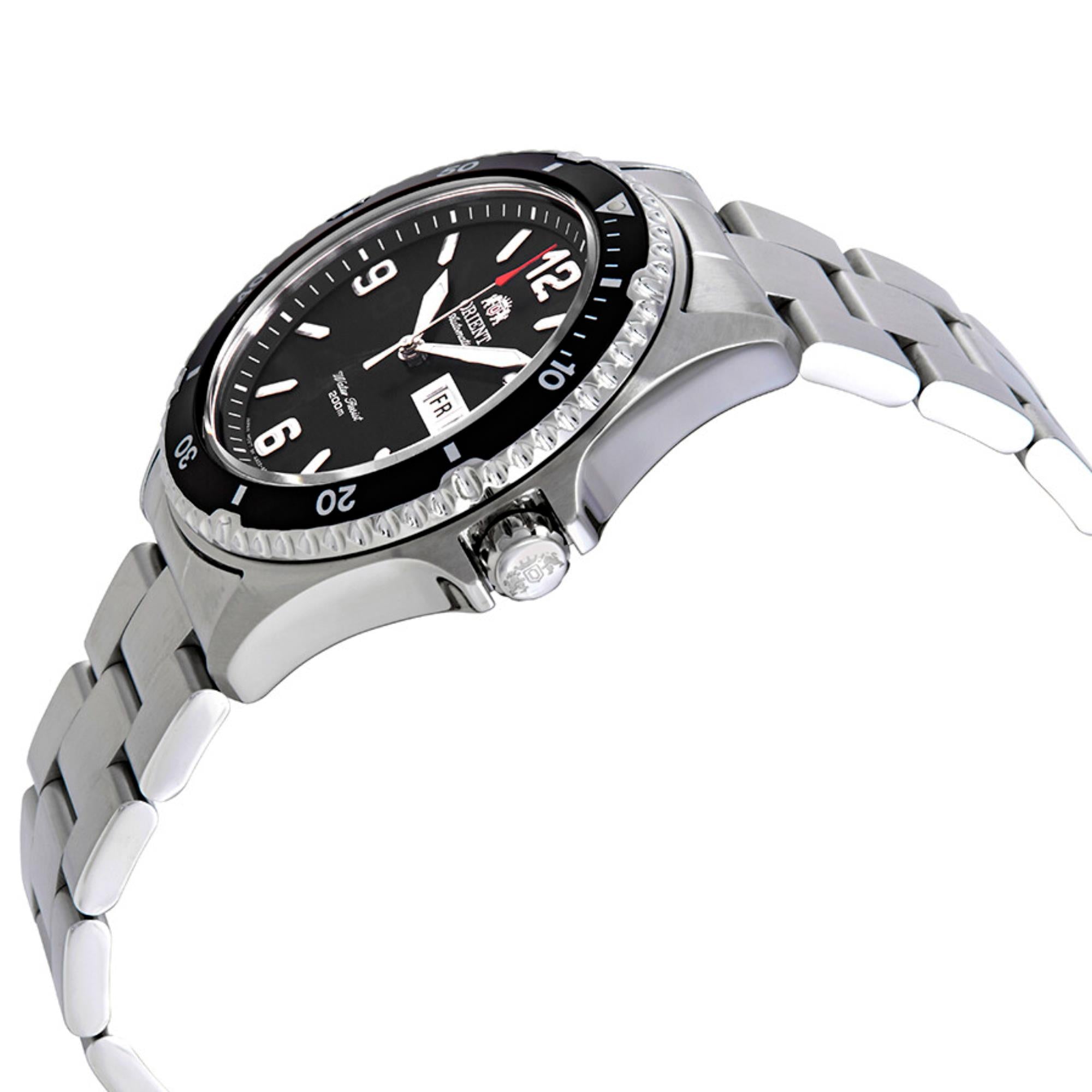 Orient Mako 41.5mm Black Dial Steel Mens Automatic Watch TAA02001B9
