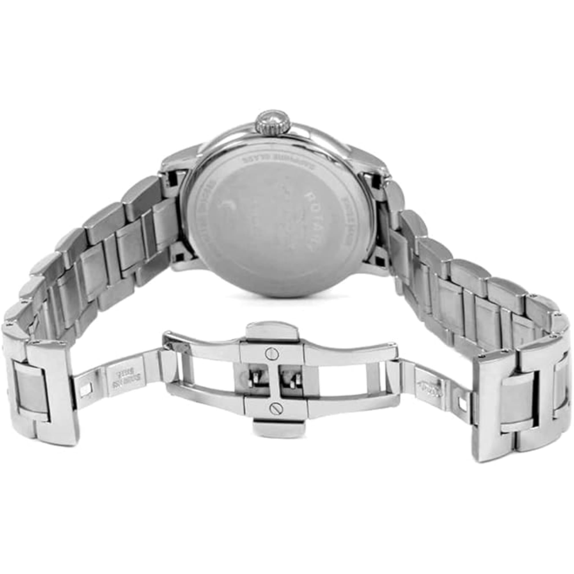 Rotary Les Originales Caviano Blaues Zifferblatt Stahl Armband Herren Uhr GB90140/05