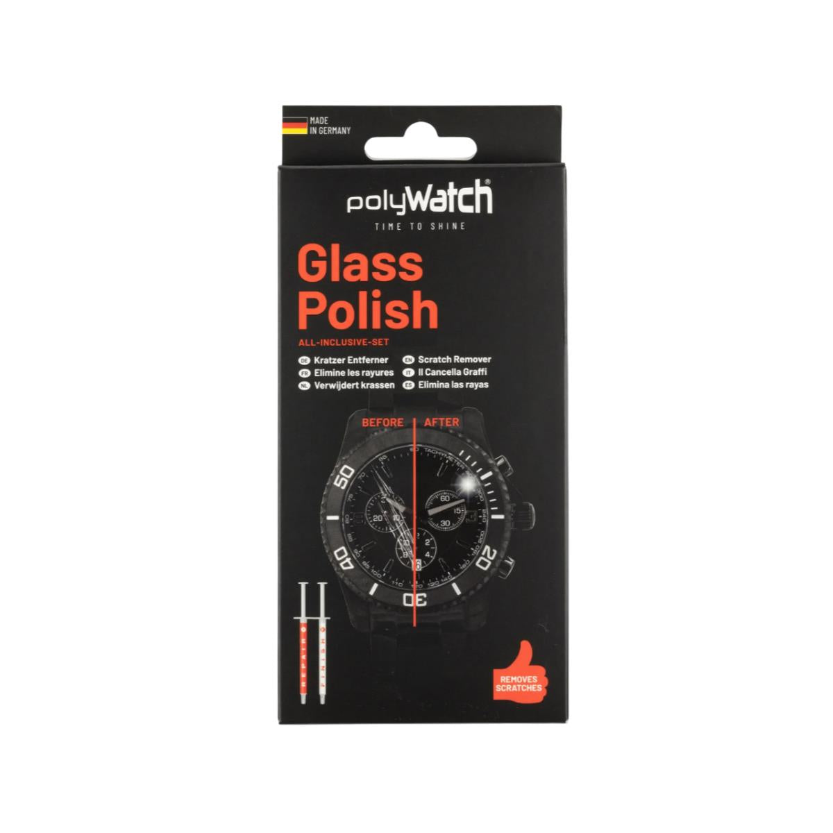 POLYWATCH Diamant Politur Kratzerentferner für Glas Uhrenkrystalle PW002
