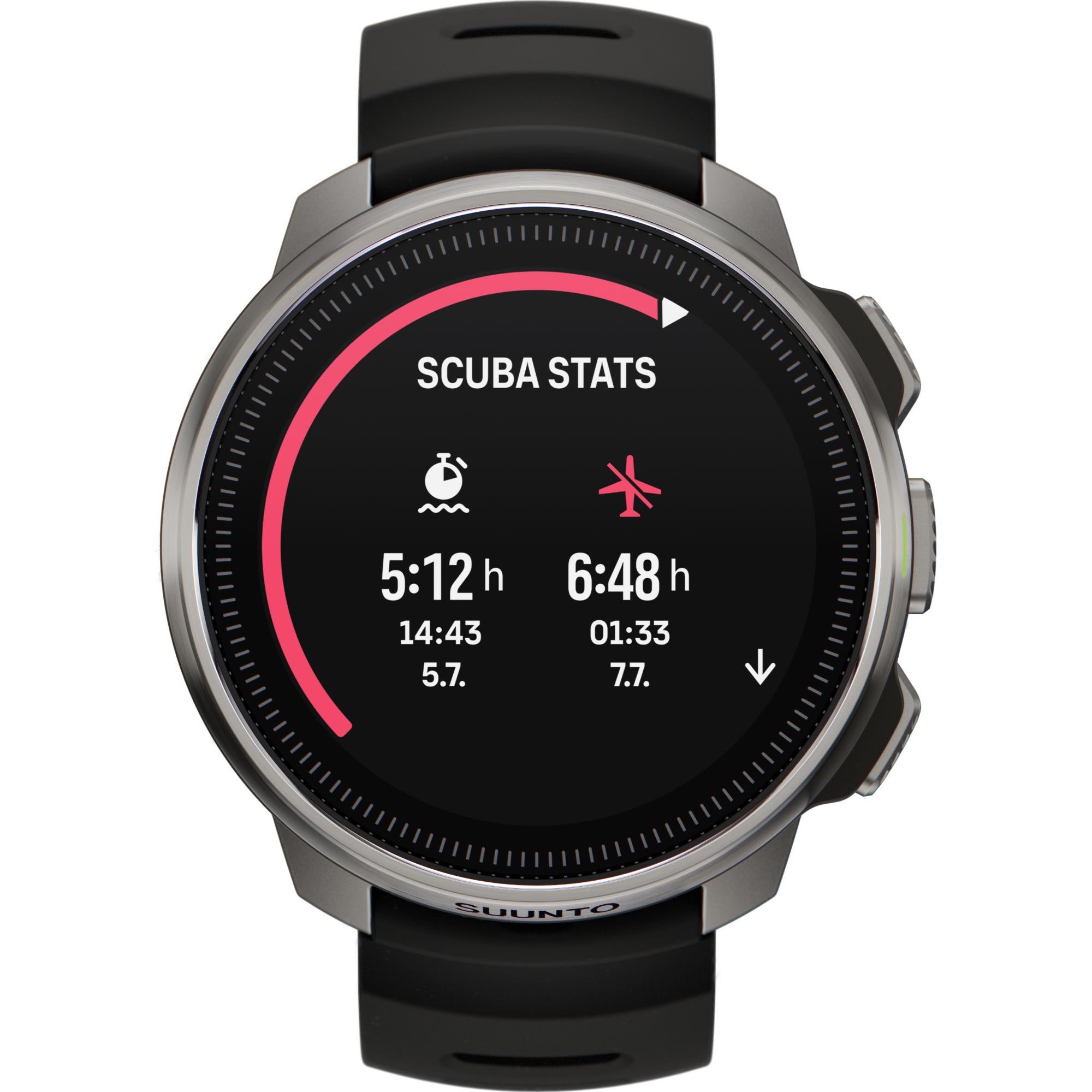 Suunto Ocean Steel Black Digital Silicone Strap Smart Dive Watch SS050983000