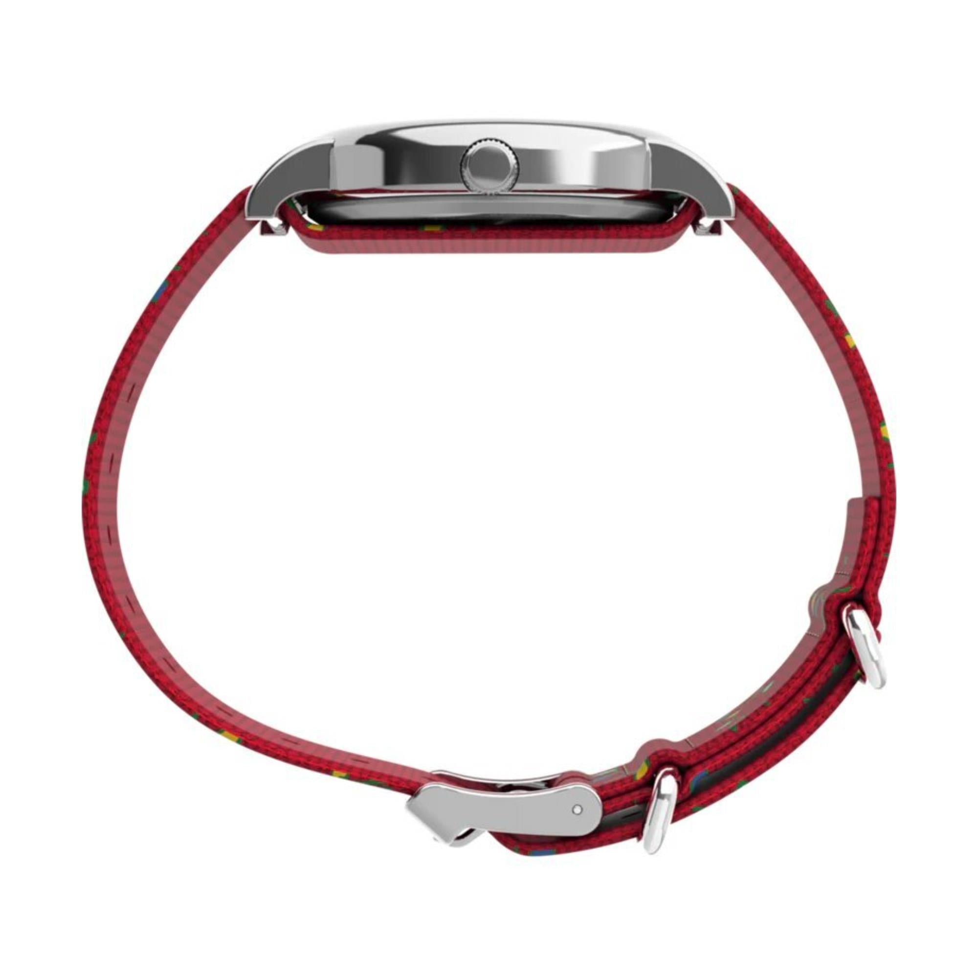TEST Timex x Peanuts Weekender Holiday Quarz Weißes Zifferblatt Stoffarmband Unisex Uhr TW2W808006B
