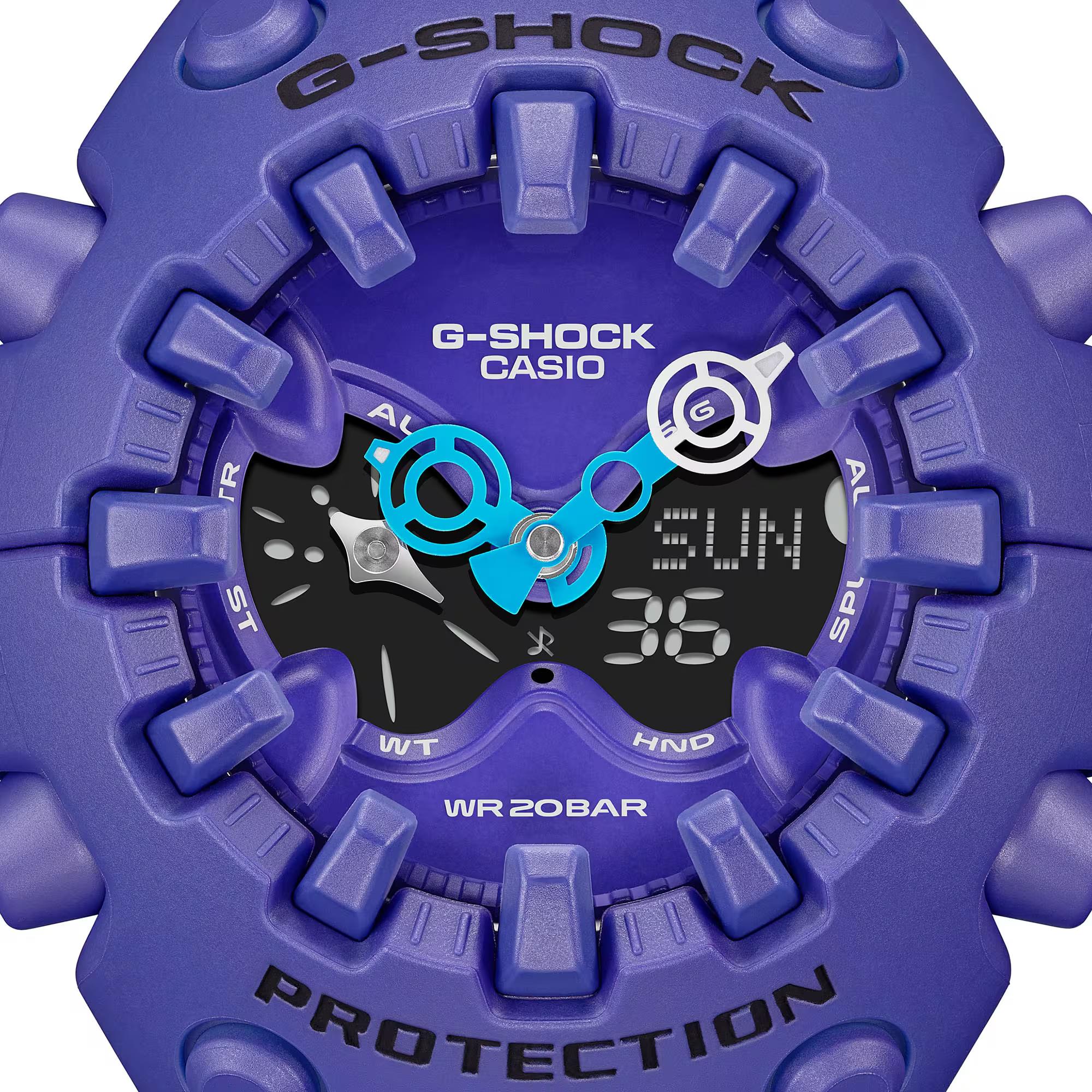Casio G-Shock GA-V01 Serie Quarz Lila Digi-Analoge Harzarmband Herren Uhr GA-V01-2AER