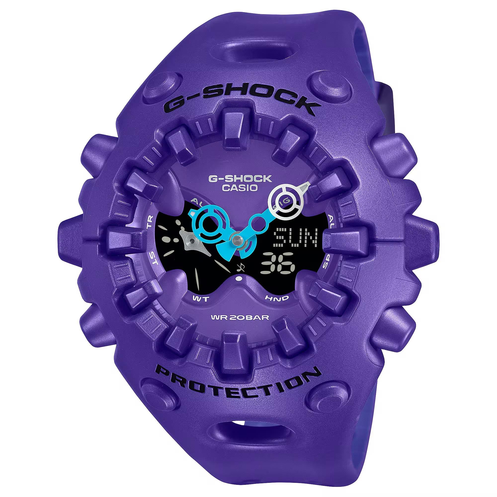 Casio G-Shock GA-V01 Serie Quarz Lila Digi-Analoge Harzarmband Herren Uhr GA-V01-2AER