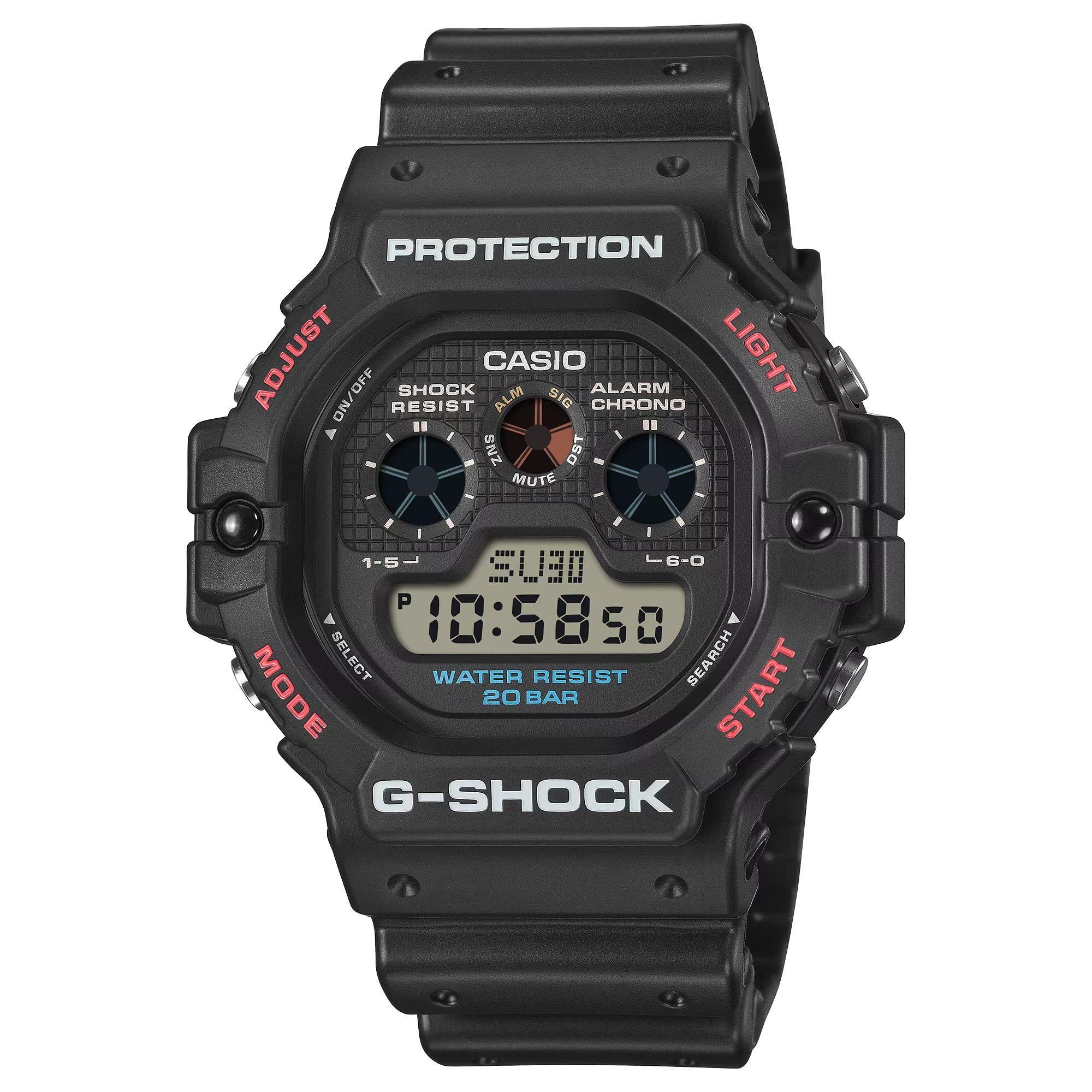 Casio G-Shock Schwarze Digitale Harzarmband Herren Uhr DW-5900U-1ER