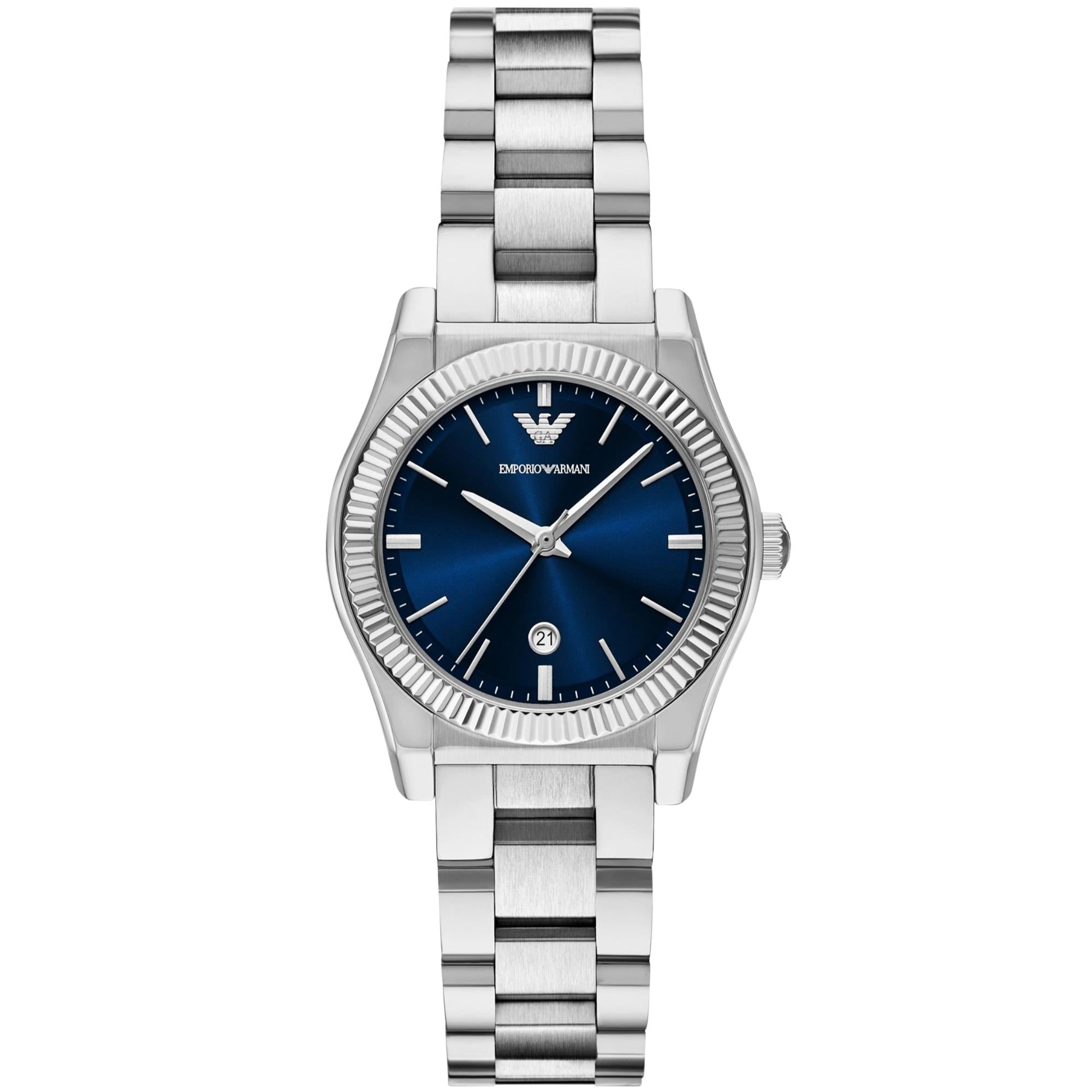 Emporio Armani Federica 32mm Blue Dial Steel Ladies Quartz Watch AR11717