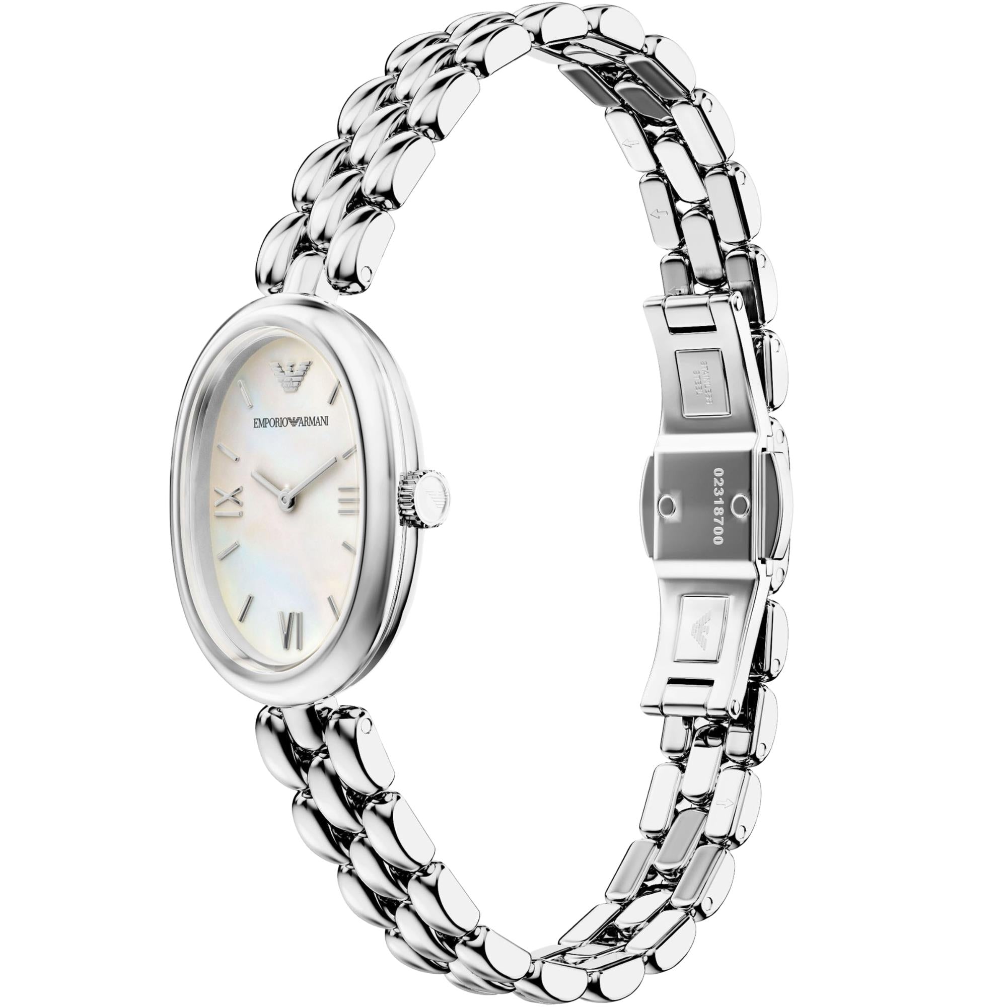 Emporio Armani Sinfonia 28mm White Dial Steel Ladies Quartz Watch AR11776