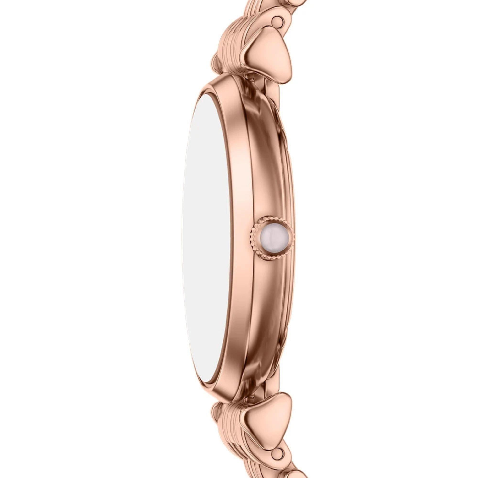 Emporio Armani Gianni 32mm Light Pink Dial Steel Ladies Quartz Watch AR11767