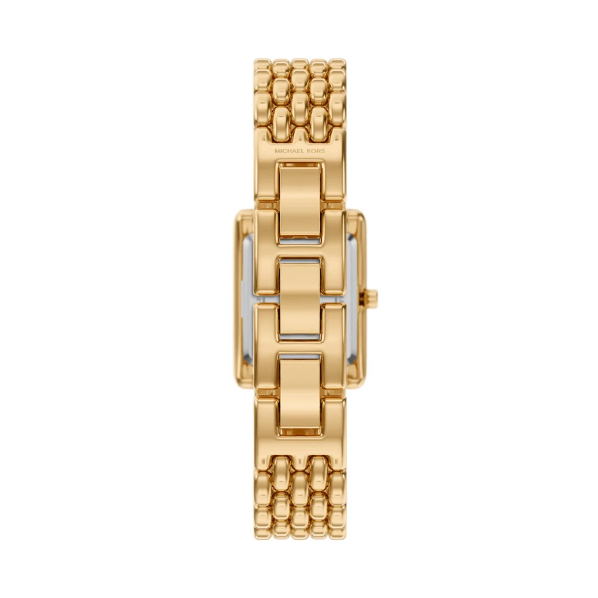 Michael Kors Petite Essex Goldenes Zifferblatt Stahlarmband Damen Uhr MK4997