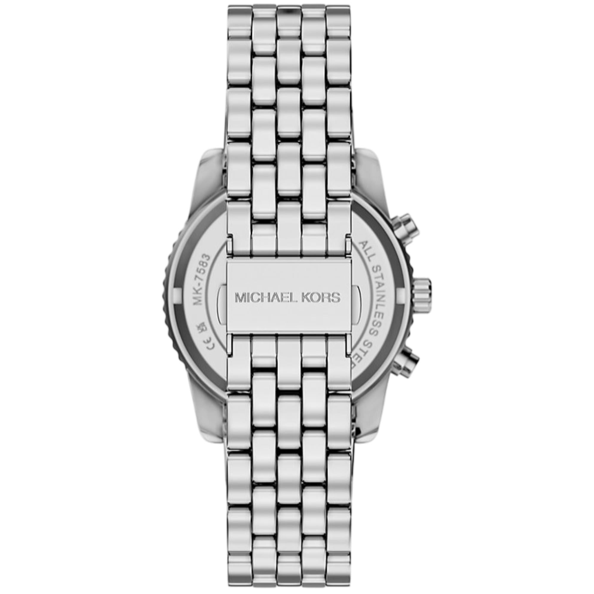 Michael Kors Bryant 35mm Chronograph Green Dial Steel Ladies Quartz Watch MK7583