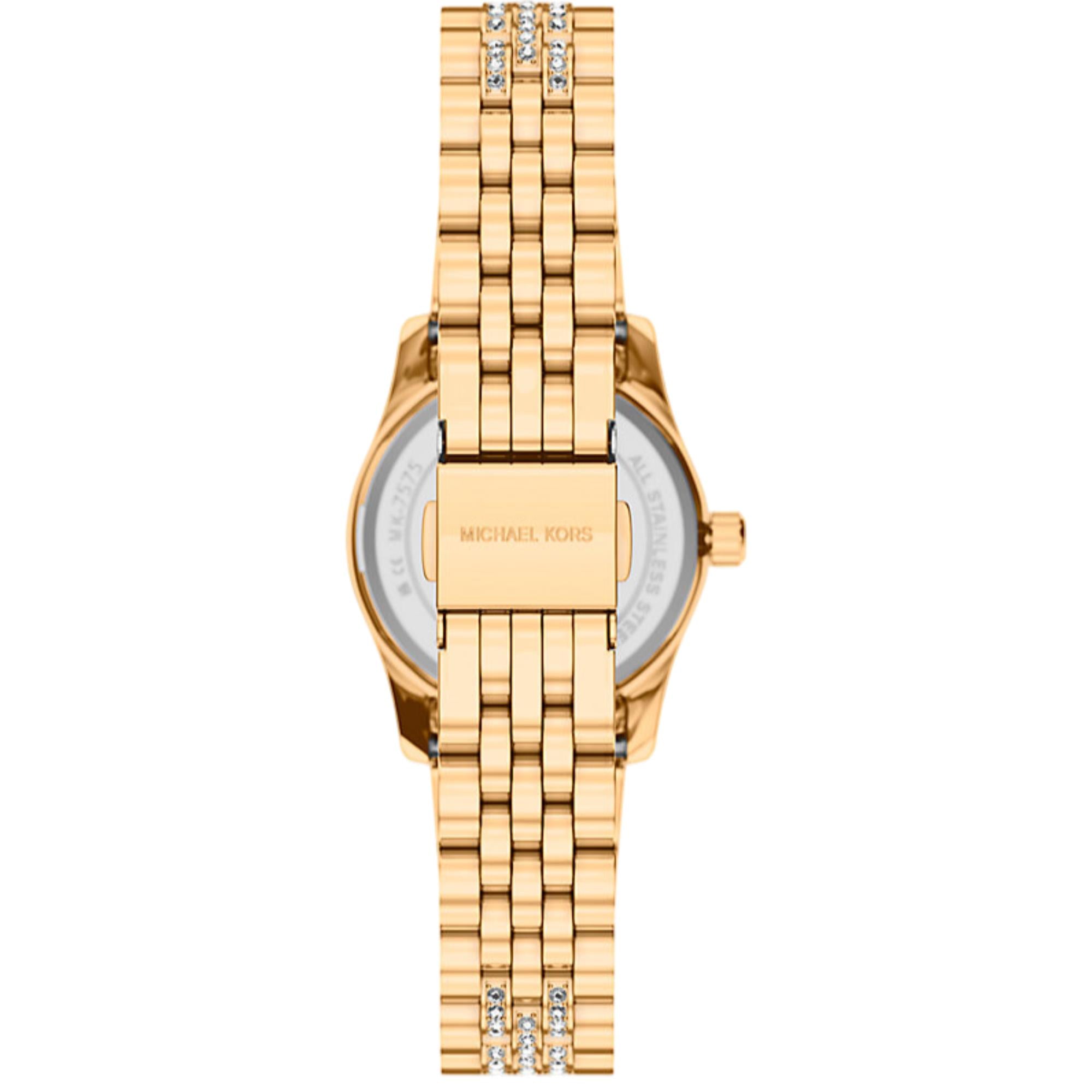 Michael Kors Lexington 26mm Pavé Zifferblatt Stahl Damen Quarz Uhr MK7575