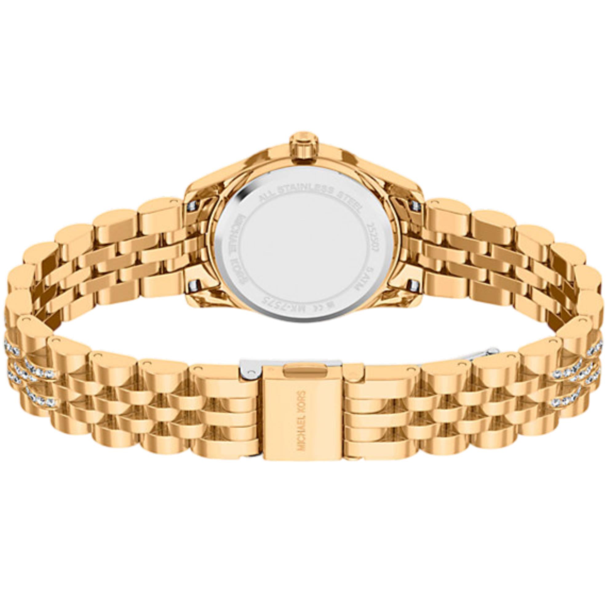 Michael Kors Lexington 26mm Pavé Zifferblatt Stahl Damen Quarz Uhr MK7575
