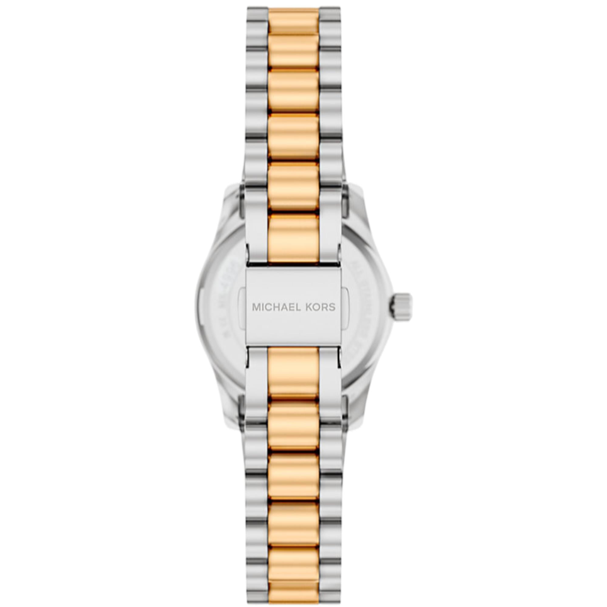 Michael Kors Petite Lexington Pave Turquoise Dial Steel Strap Women's Watch MK7579