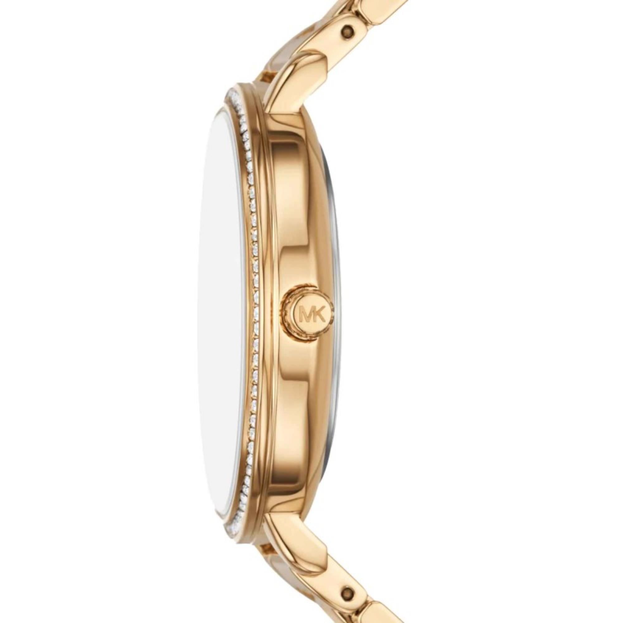 Michael Kors Pyper 38mm Weiß Zifferblatt Stahl Damen Quarz Uhr MK4919
