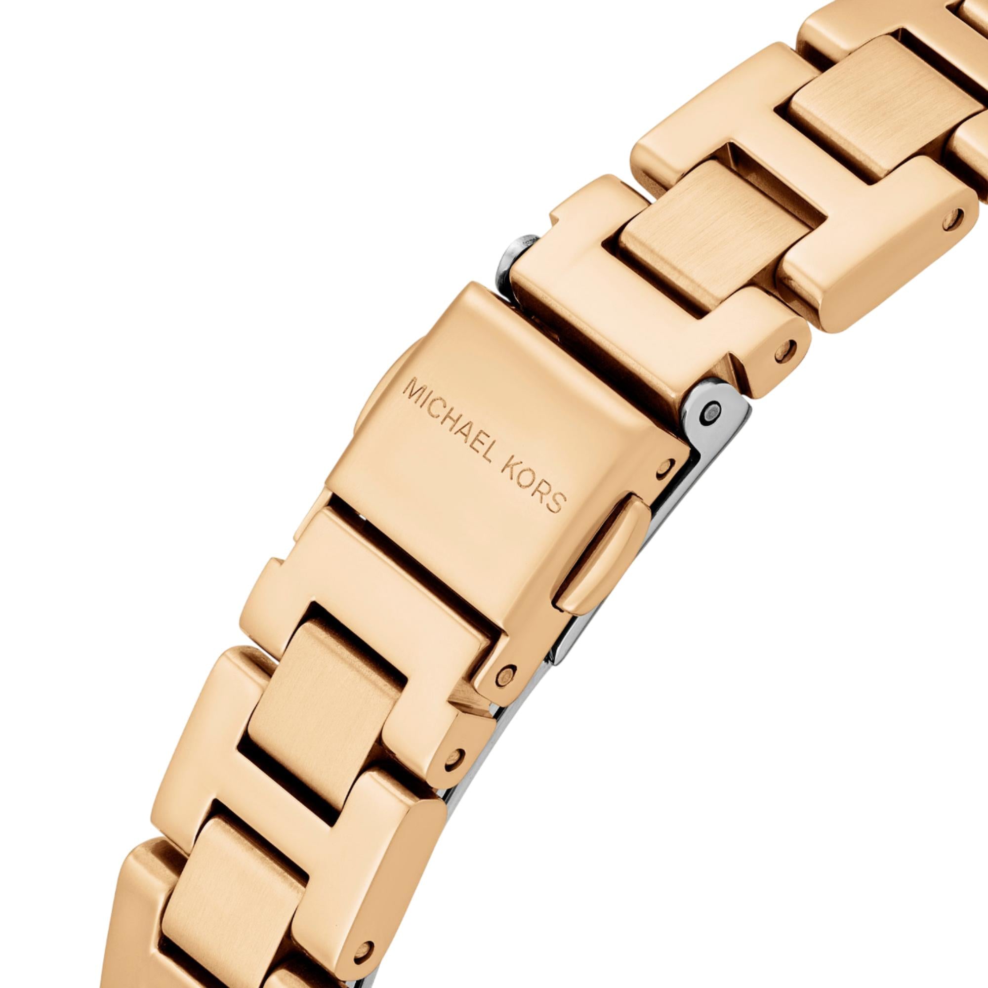 Michael Kors Emery 22mm White Mother of Pearl Dial Steel Ladies Quartz Watch MK4867