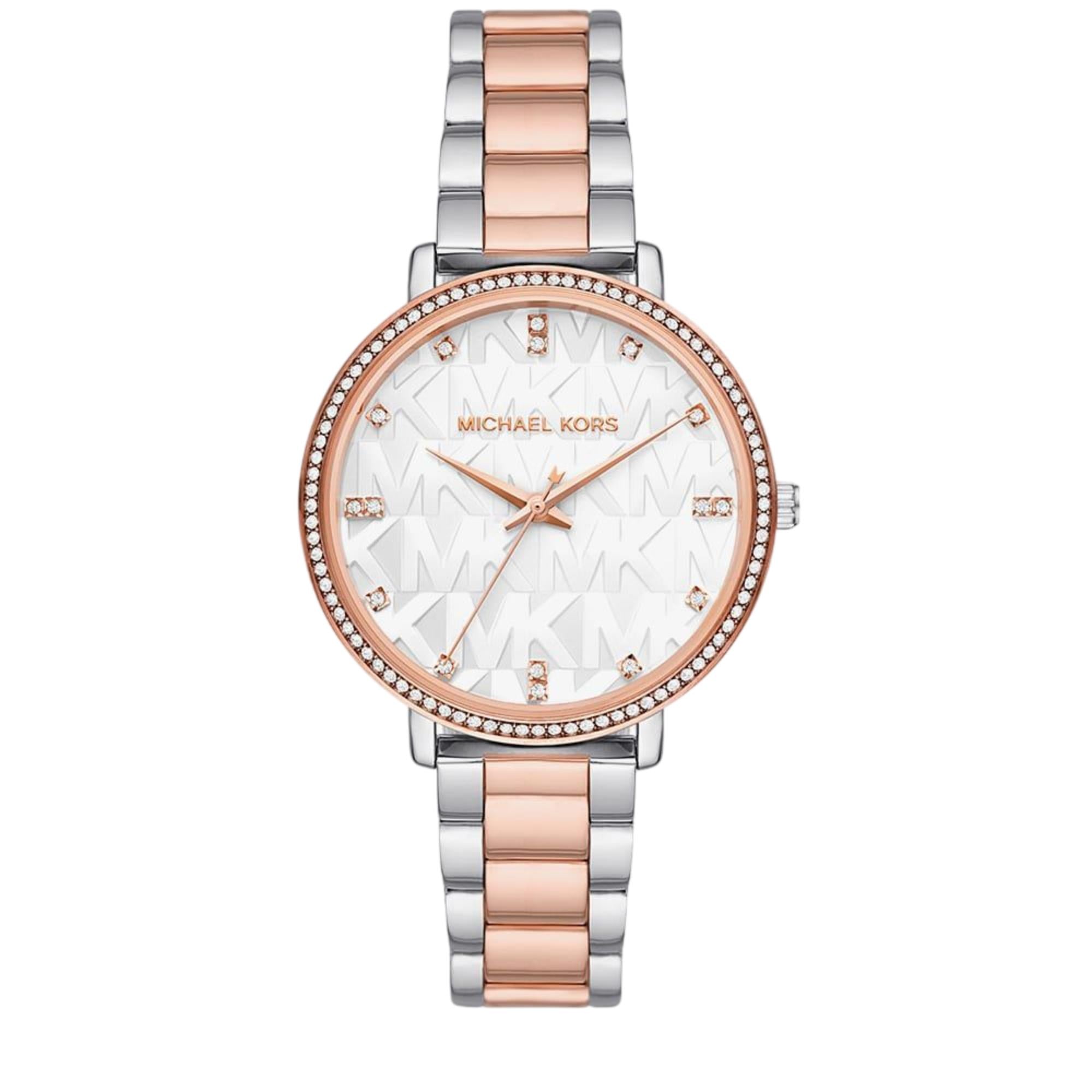 Michael Kors Pyper 38mm White Mother of Pearl Steel Ladies Quartz Watch MK4920