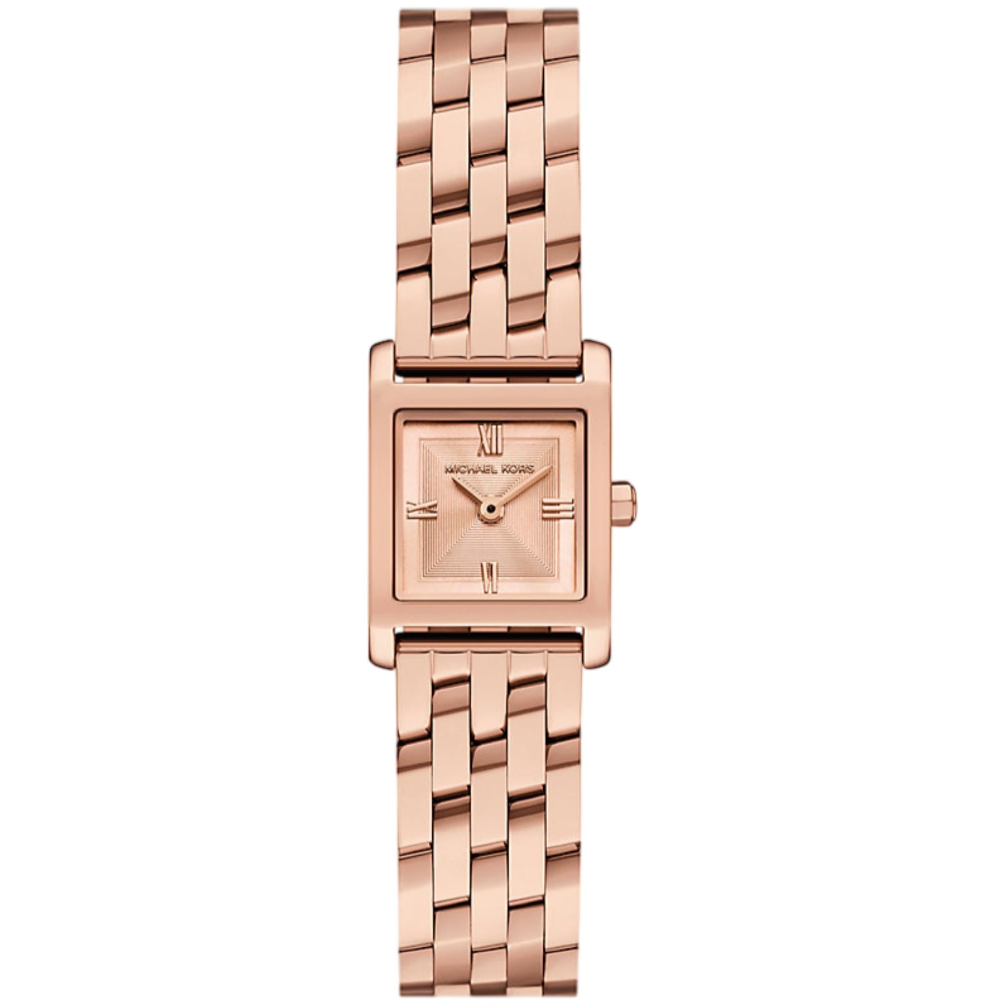 Michael Kors Georgie 19mm Rose Gold Dial Steel Ladies Quartz Watch MK4932