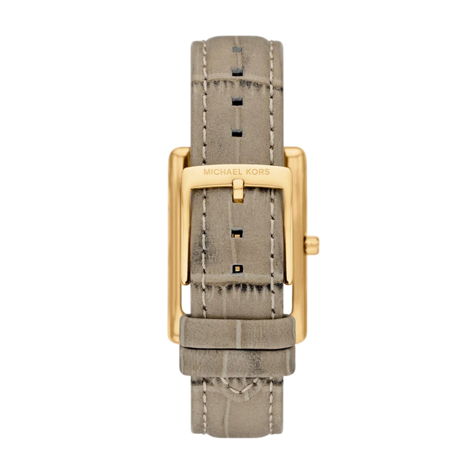 Michael Kors Essex 26mm White Dial Leather Ladies Quartz Watch MK4964