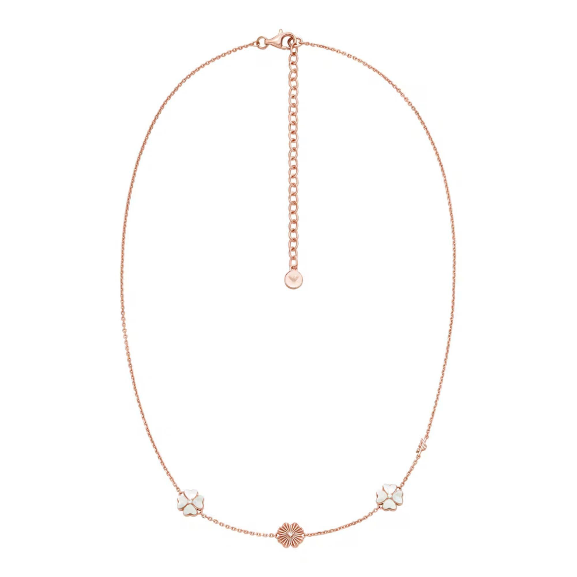 Emporio Armani Sentimental Clover Ever Halskette für Damen aus Sterlingsilber EG3650221