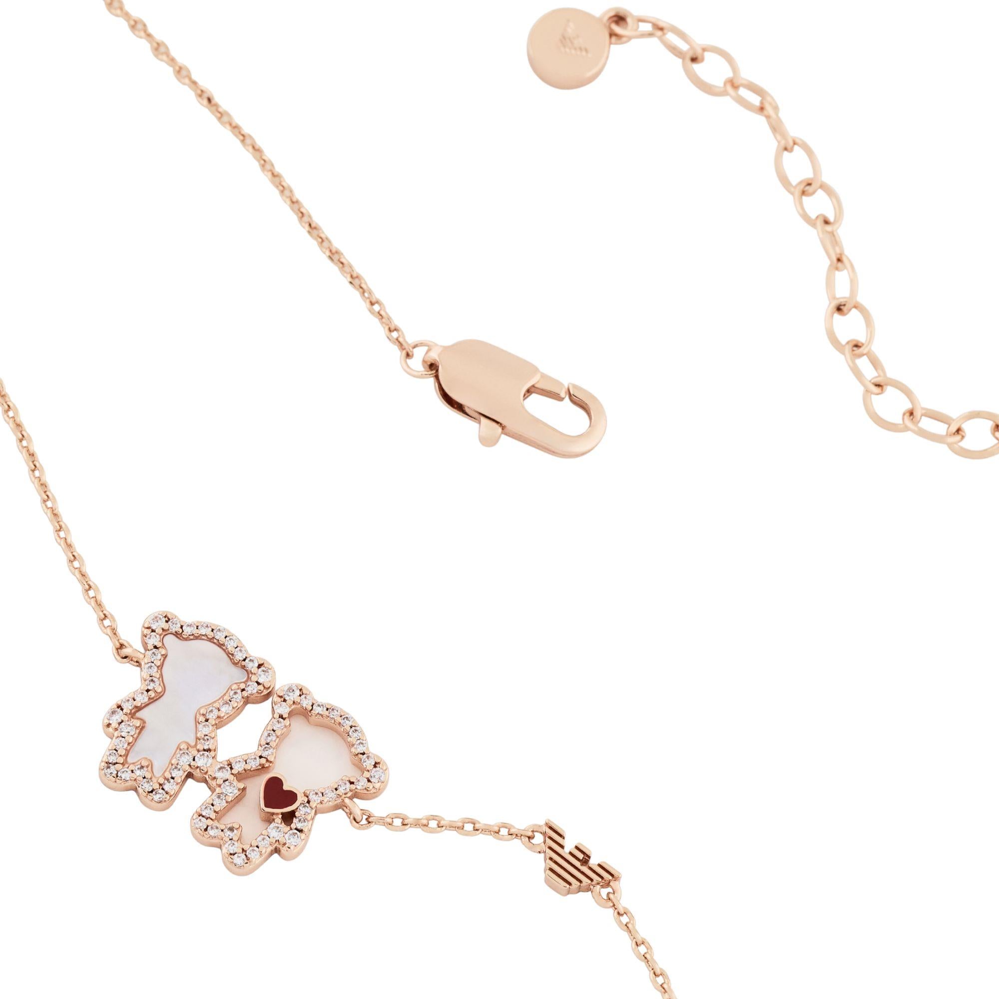 Emporio Armani Sentimental Halskette für Damen aus roségoldfarbenem Messing EGS3351221