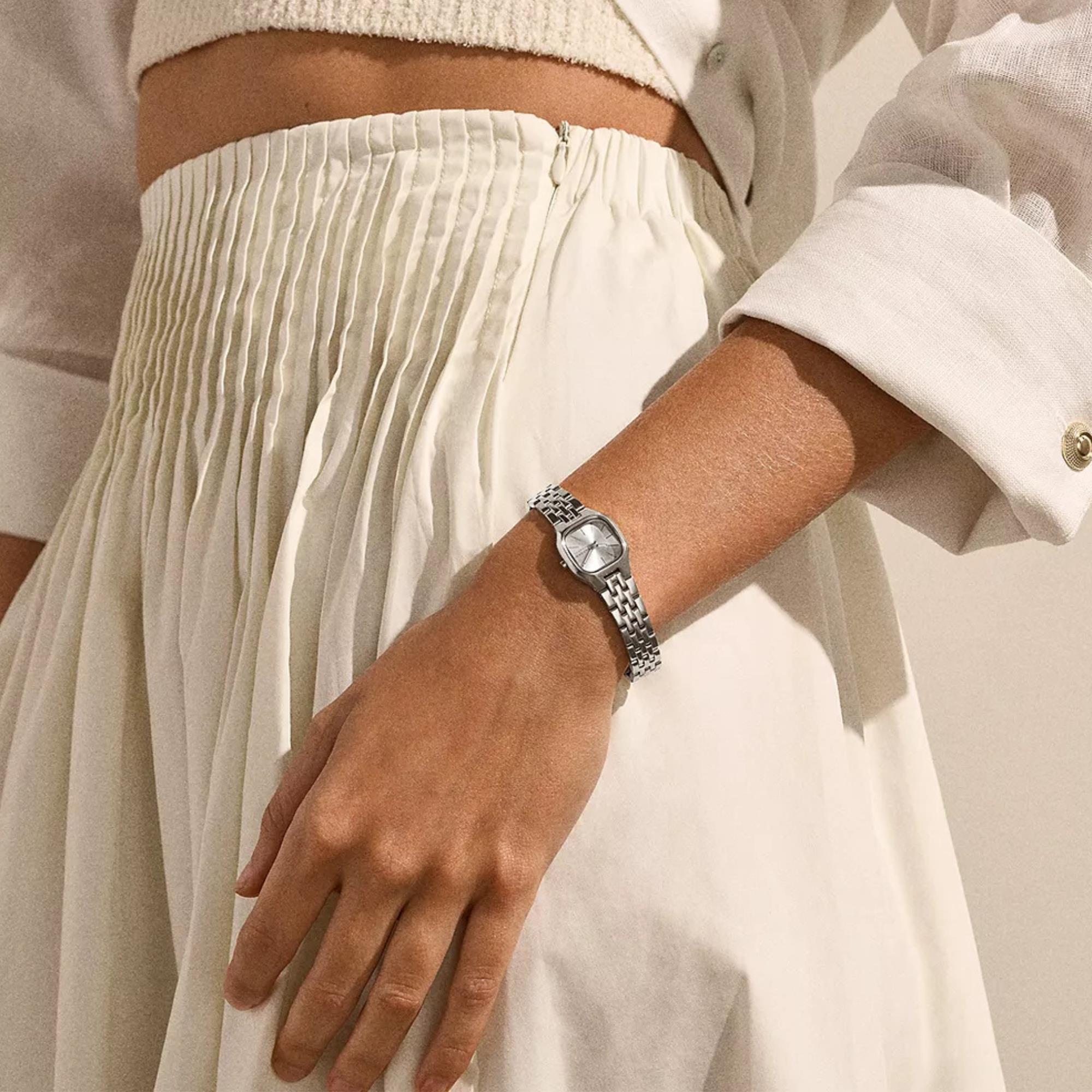 Skagen Mellem Micro 22mm Silver Dial Steel Ladies Quartz Watch SKW3175