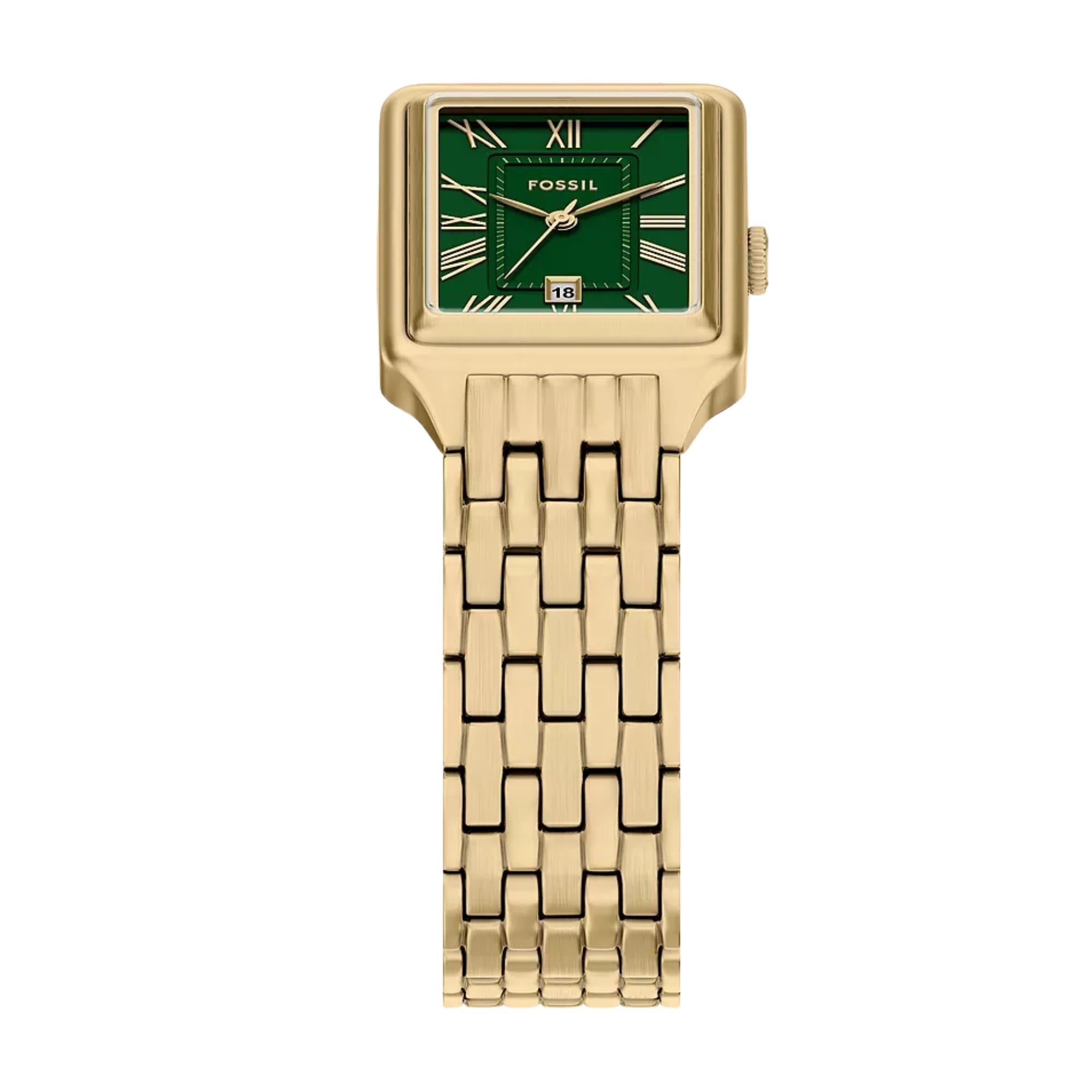 Fossil Raquel 23mm Green Dial Steel Ladies Quartz Watch ES5452