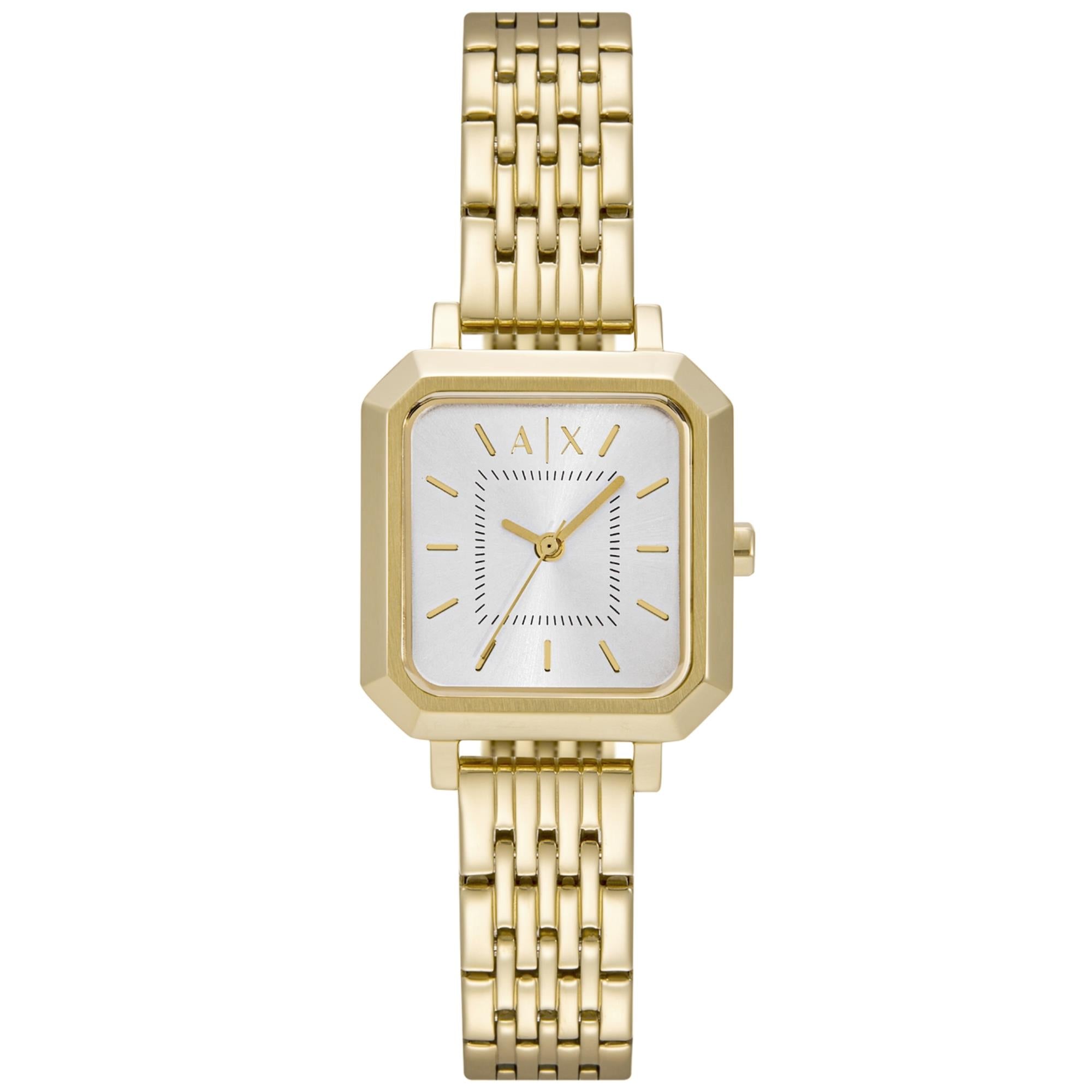 Armani Exchange Leila 27mm Silbernes Zifferblatt Stahl Damen Quarz Uhr AX5725