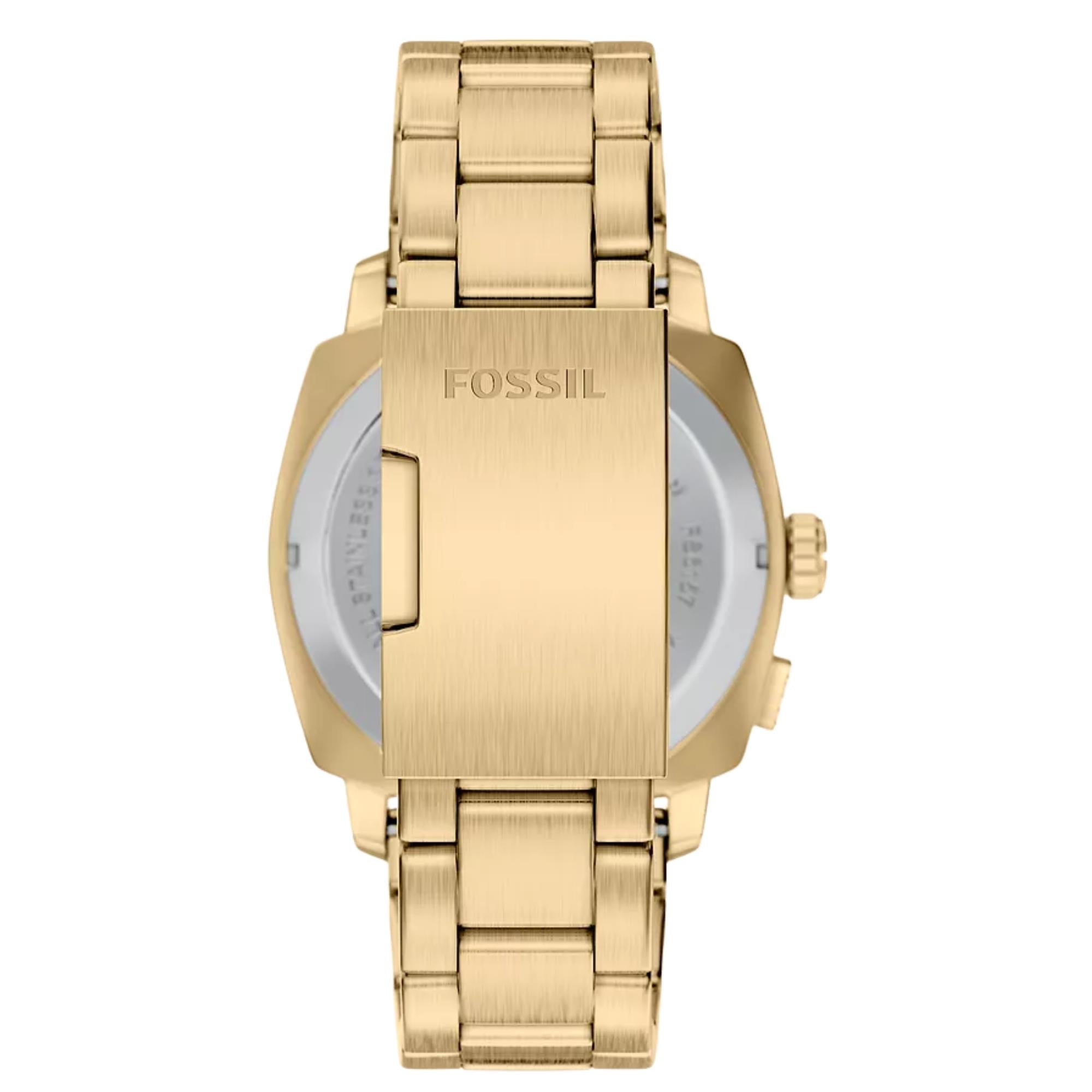 Fossil Machine 41mm Schwarzes Zifferblatt Stahl Herren Digi-Analogue Uhr FS6157