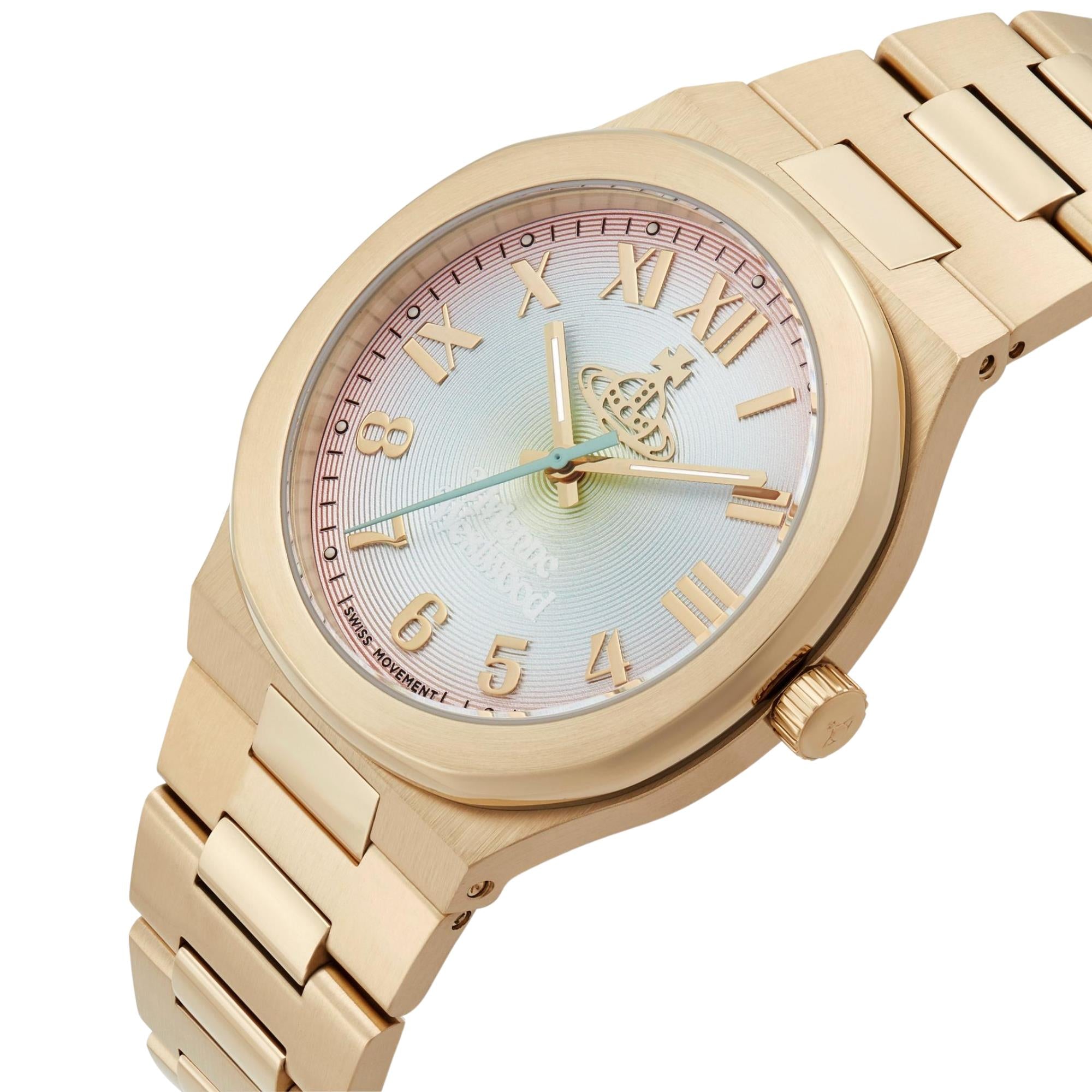 Vivienne Westwood Merton Quartz Silver Dial Steel Strap Women's Watch VV318MTGD