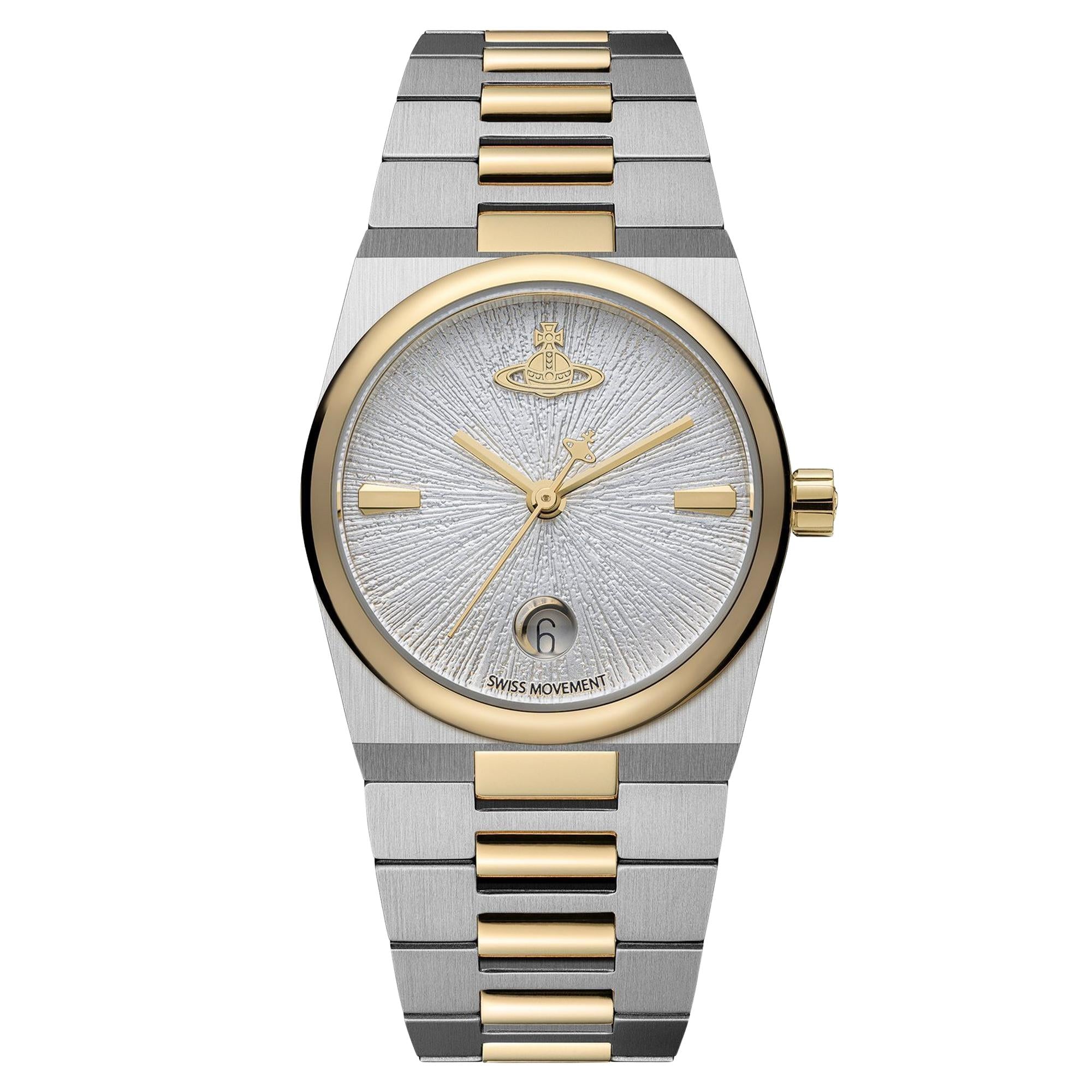 Vivienne Westwood The Hoxton Quartz Silver Dial Steel Strap Women's Watch VV332SLSG