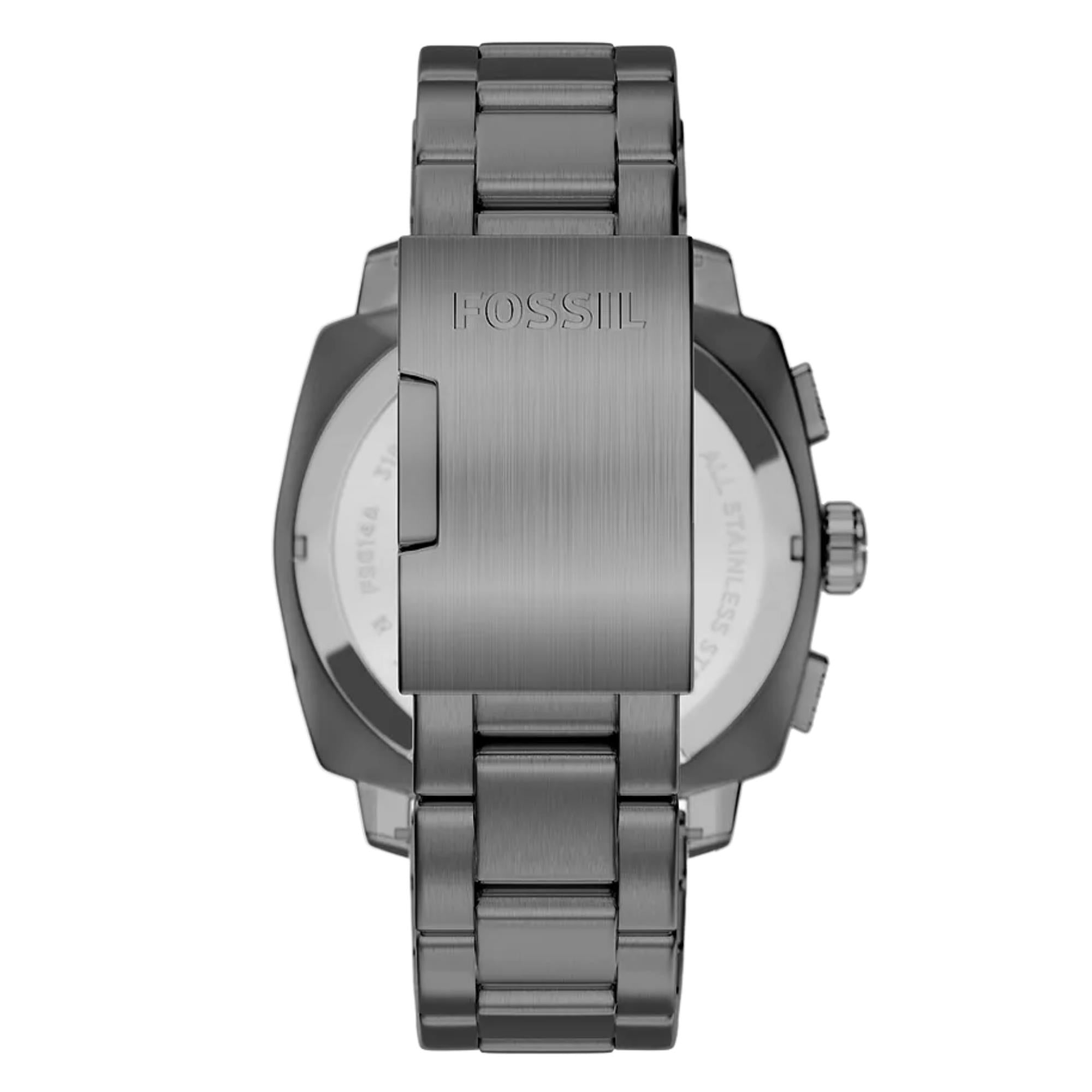 Fossil Machine 44mm Chronograph Grey Dial Steel Mens Quartz Watch FS6160