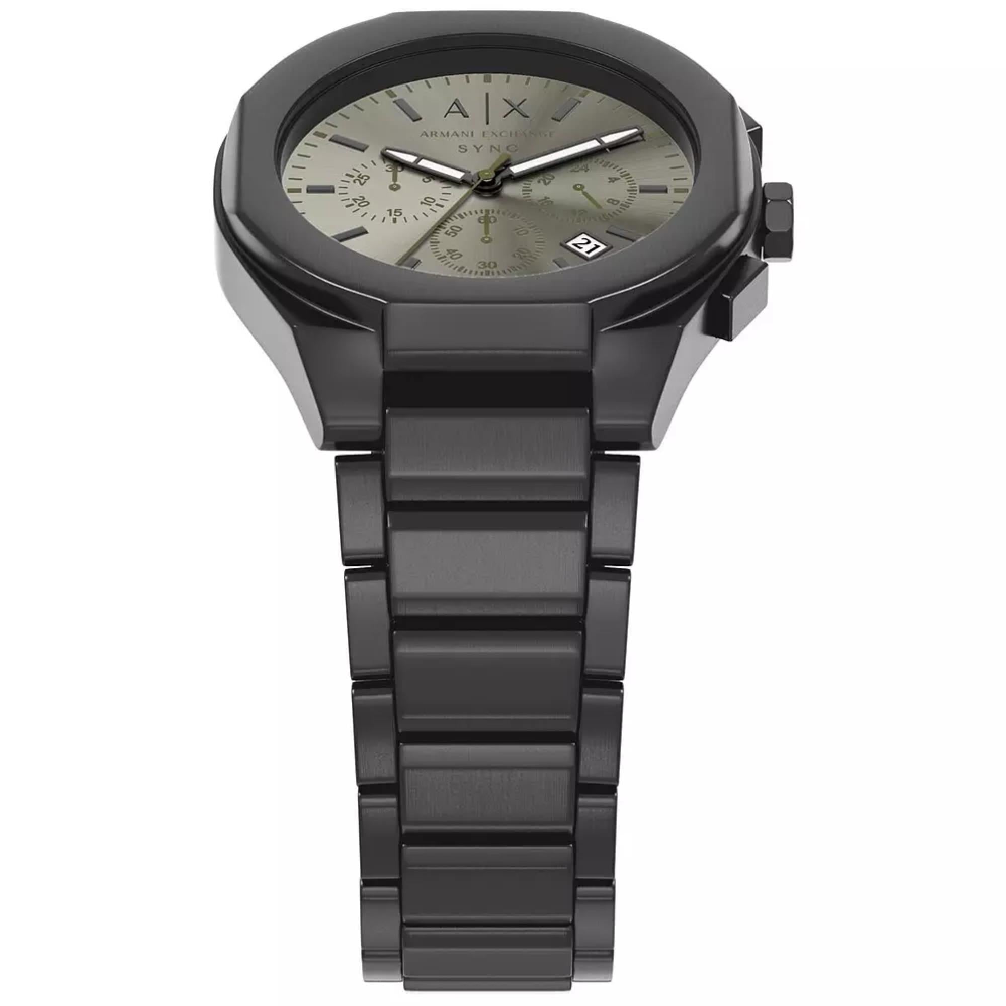 Armani Exchange Sync 42mm Chronograph Grey Dial Steel Mens Quartz Watch AX4296