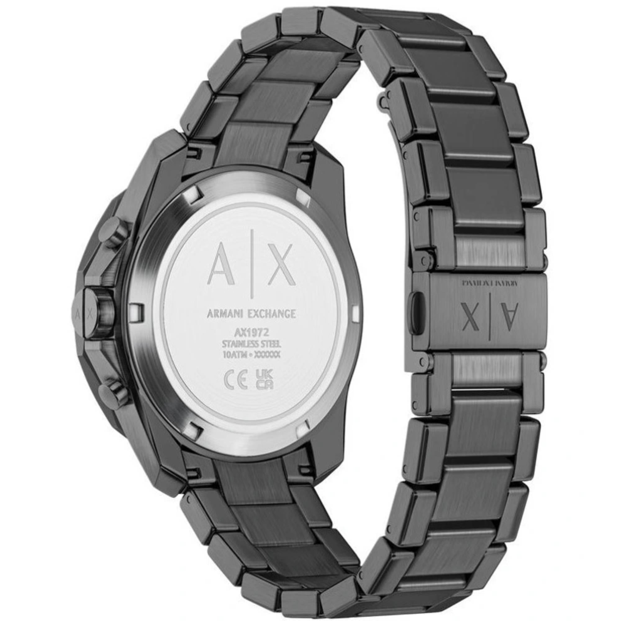 Armani Exchange Spencer 44mm Chronograph Blaues Zifferblatt Edelstahl Herren Quarz Uhr AX1972