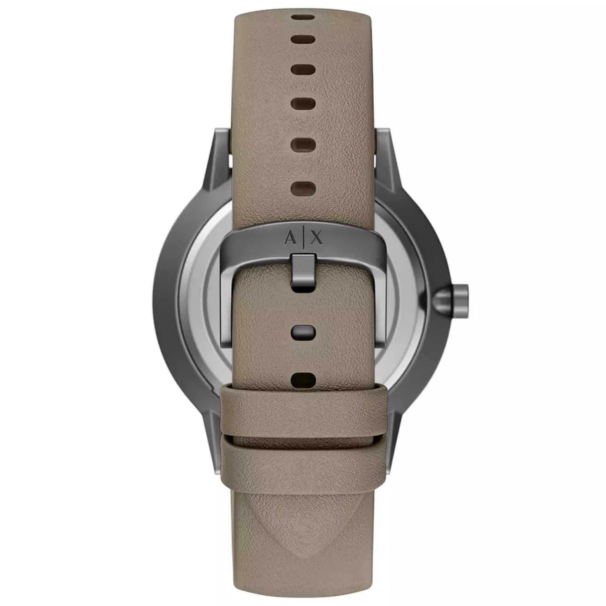 Armani Exchange Cayde 42mm Brown Dial Leather Mens Quartz Watch AX2766