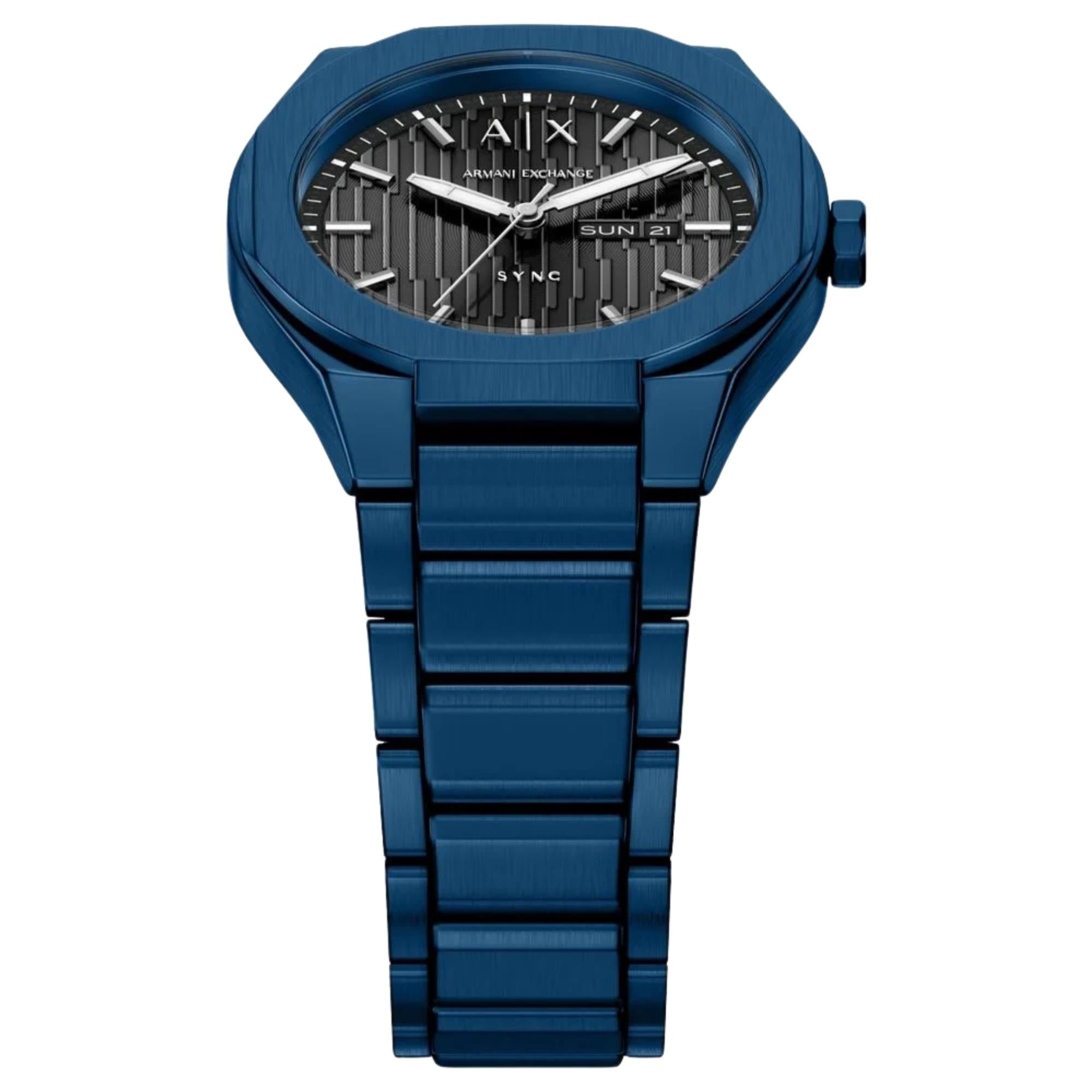 Armani Exchange Sync 42mm Grey Dial Steel Mens Quartz Watch AX4299