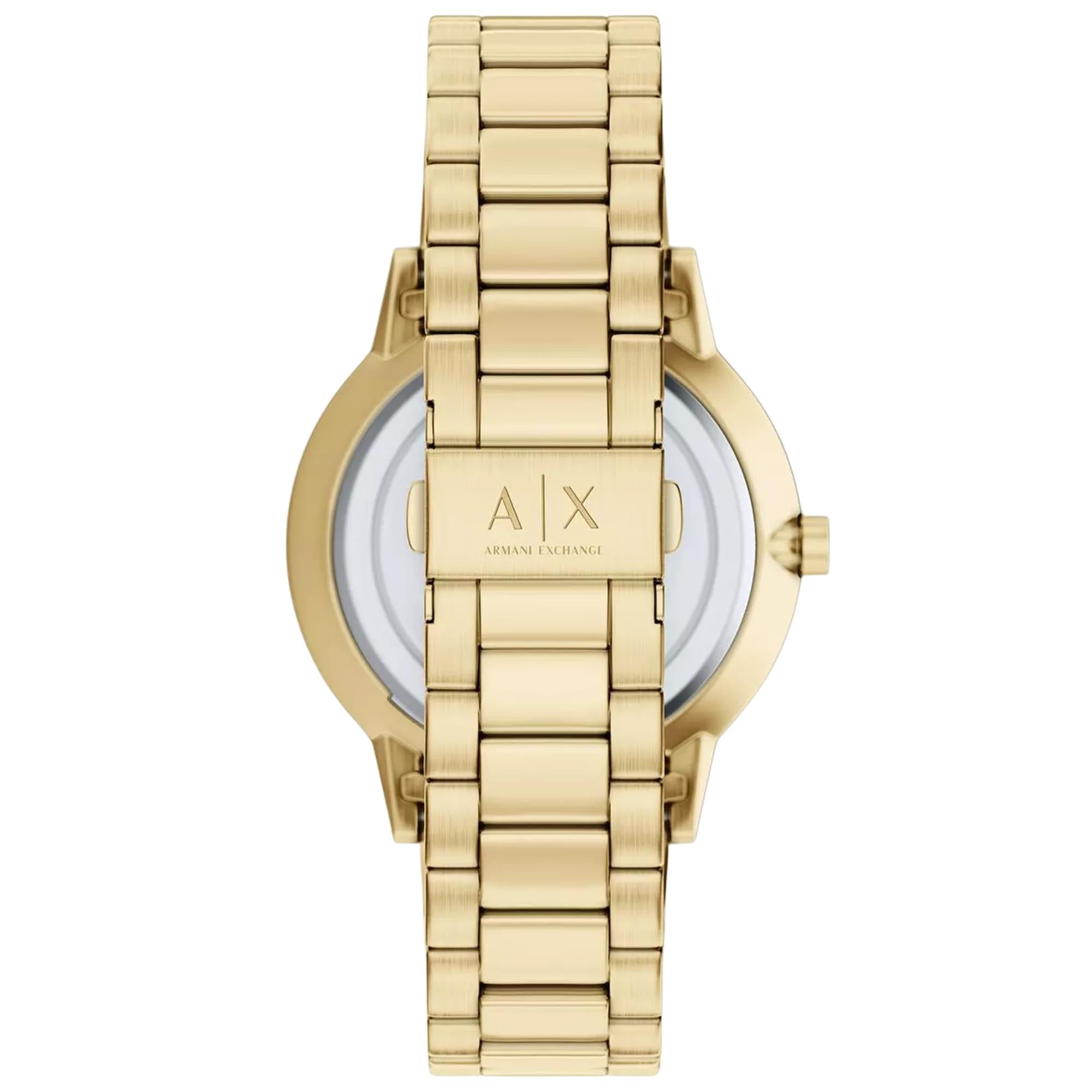 Montre homme quartz Armani Exchange Cayde 42mm cadran noir acier avec bracelet AX7178SET