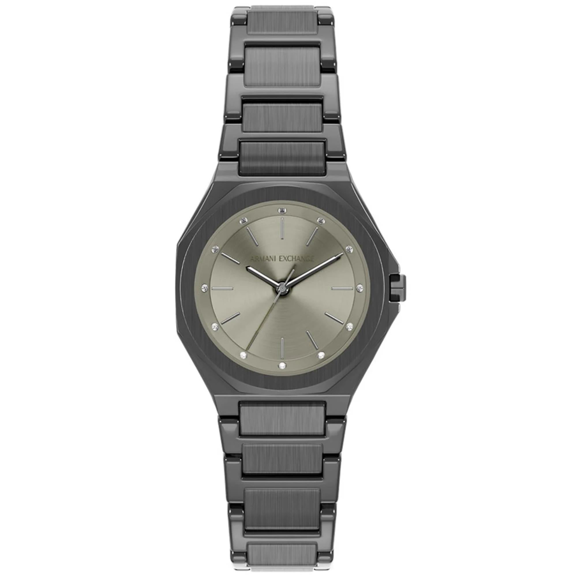 Armani Exchange Andrea 34mm Grey Dial Steel Ladies Quartz Watch AX4625