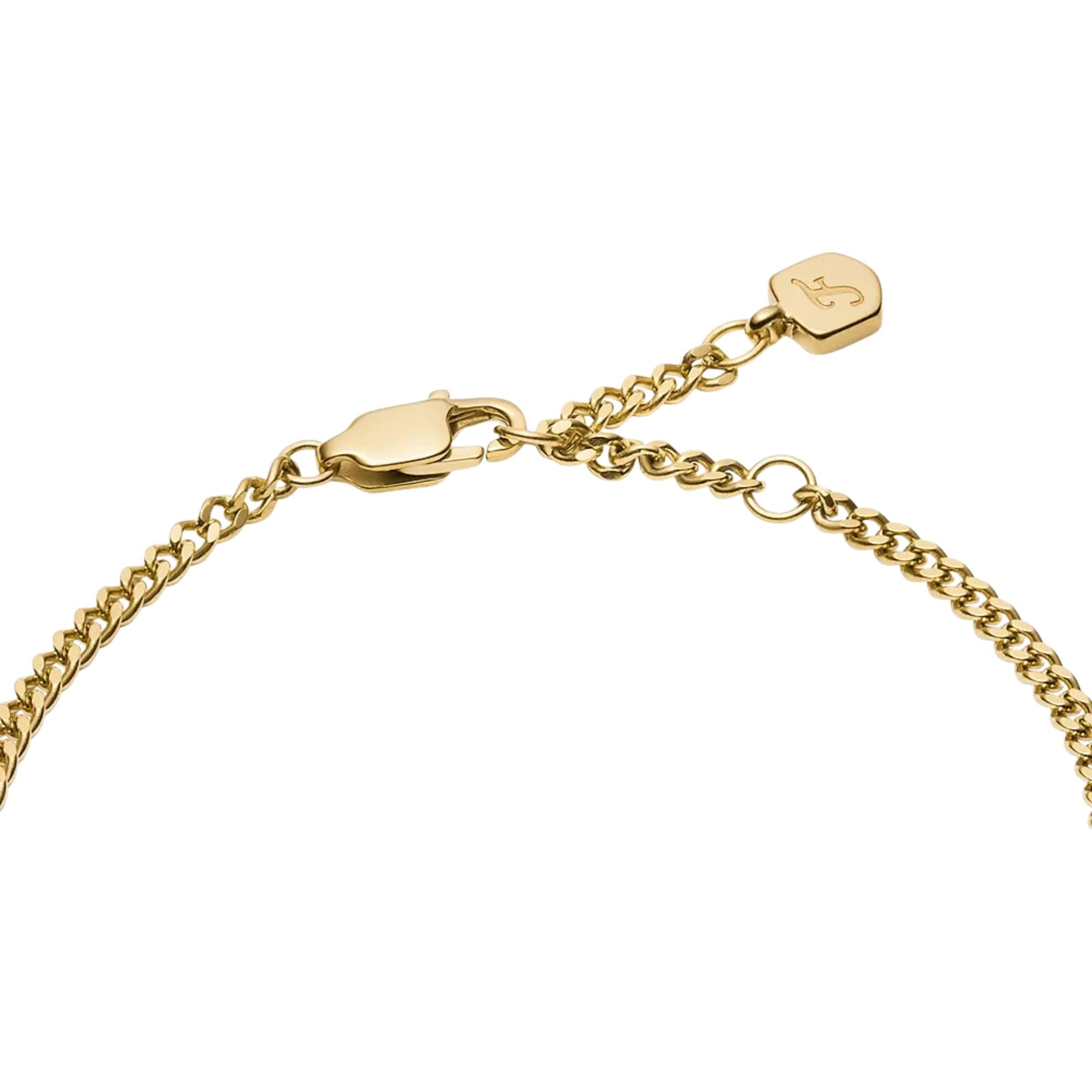Fossil Raquel Goldfarbene Edelstahl Kette Damen Armband JF04953710