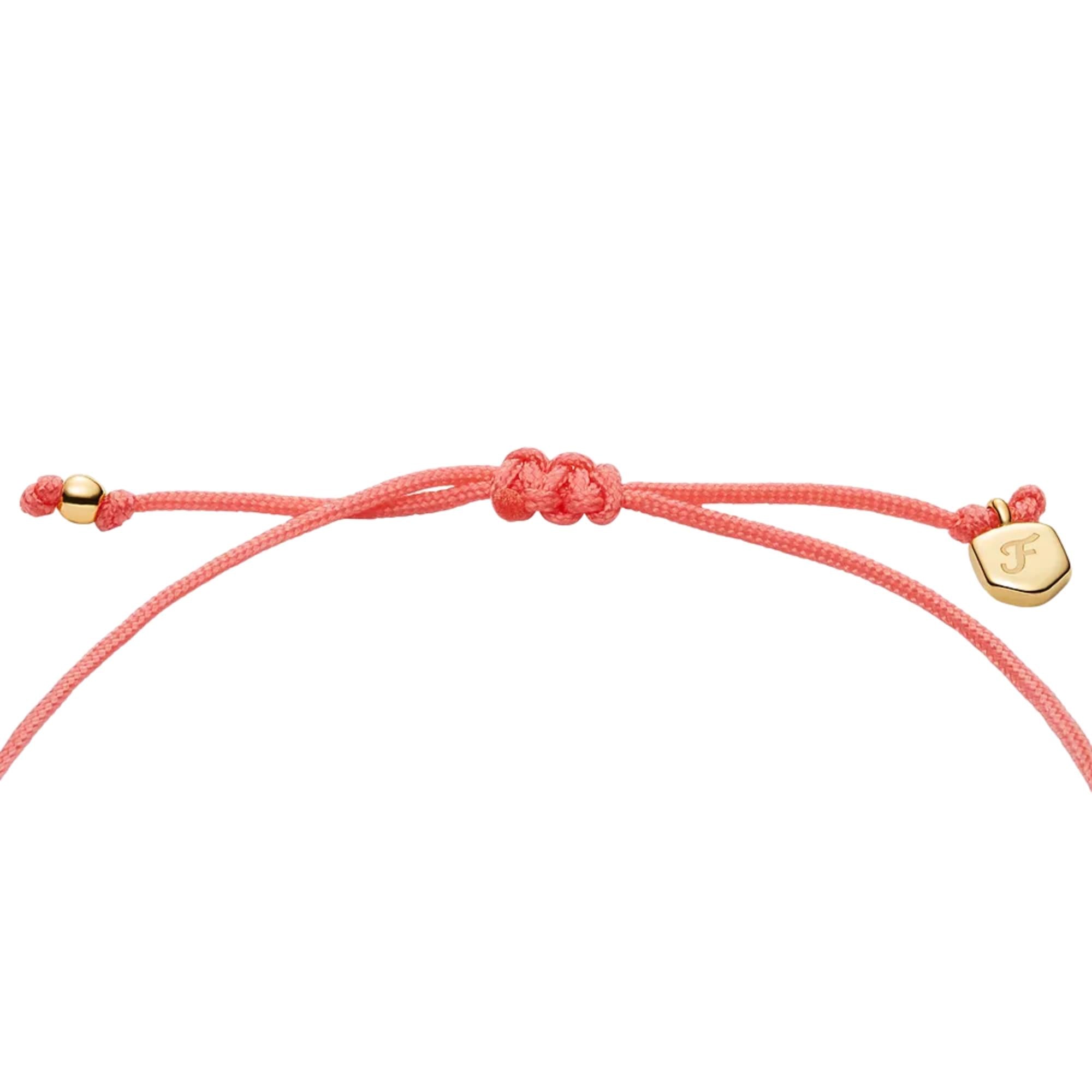 Fossil Sutton Mini Moments Coral Gold-Tone Brass Seashell Women's Bracelet JA7313710