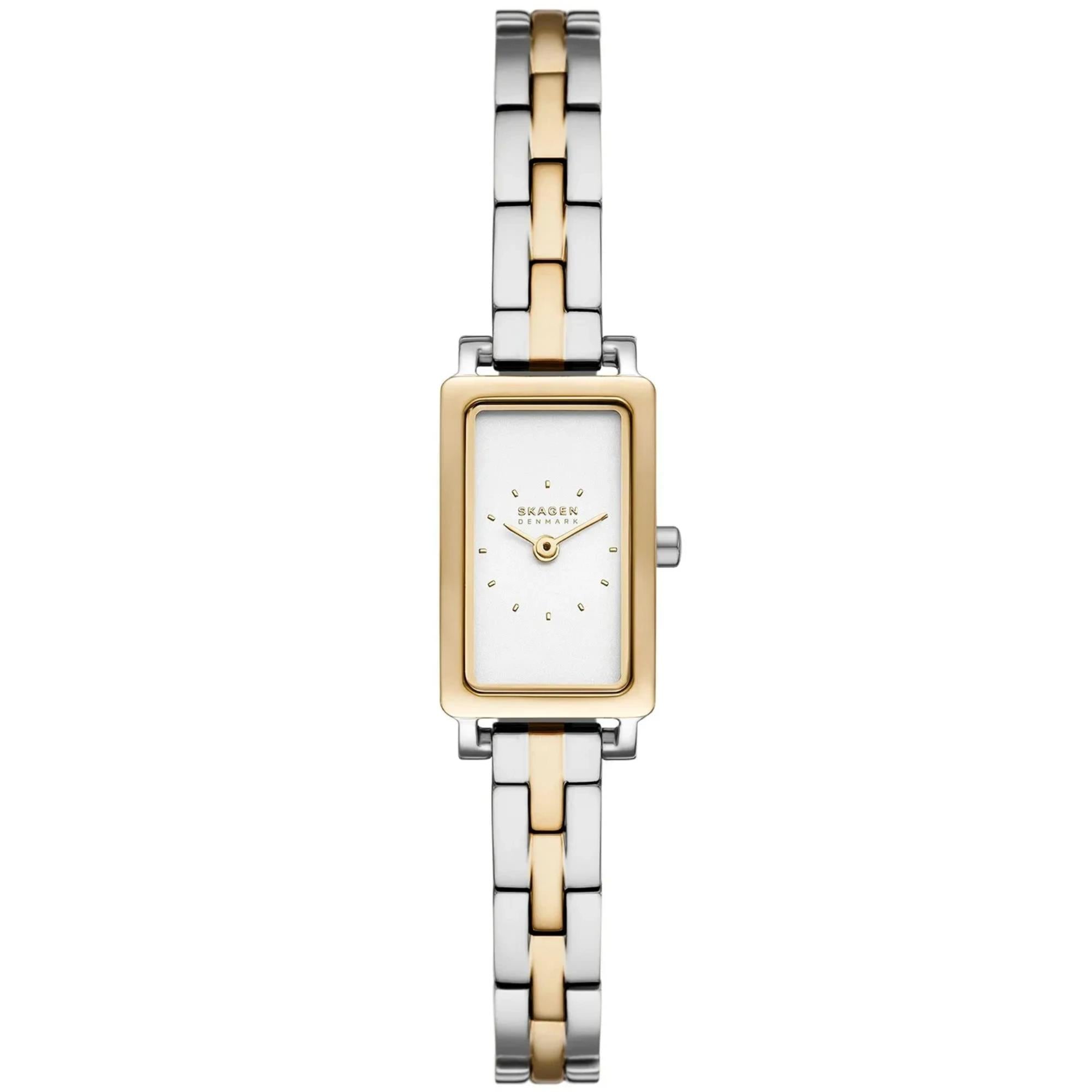 Skagen Hagen Quarz Weißes Zifferblatt Stahlarmband Damen Uhr SKW3155