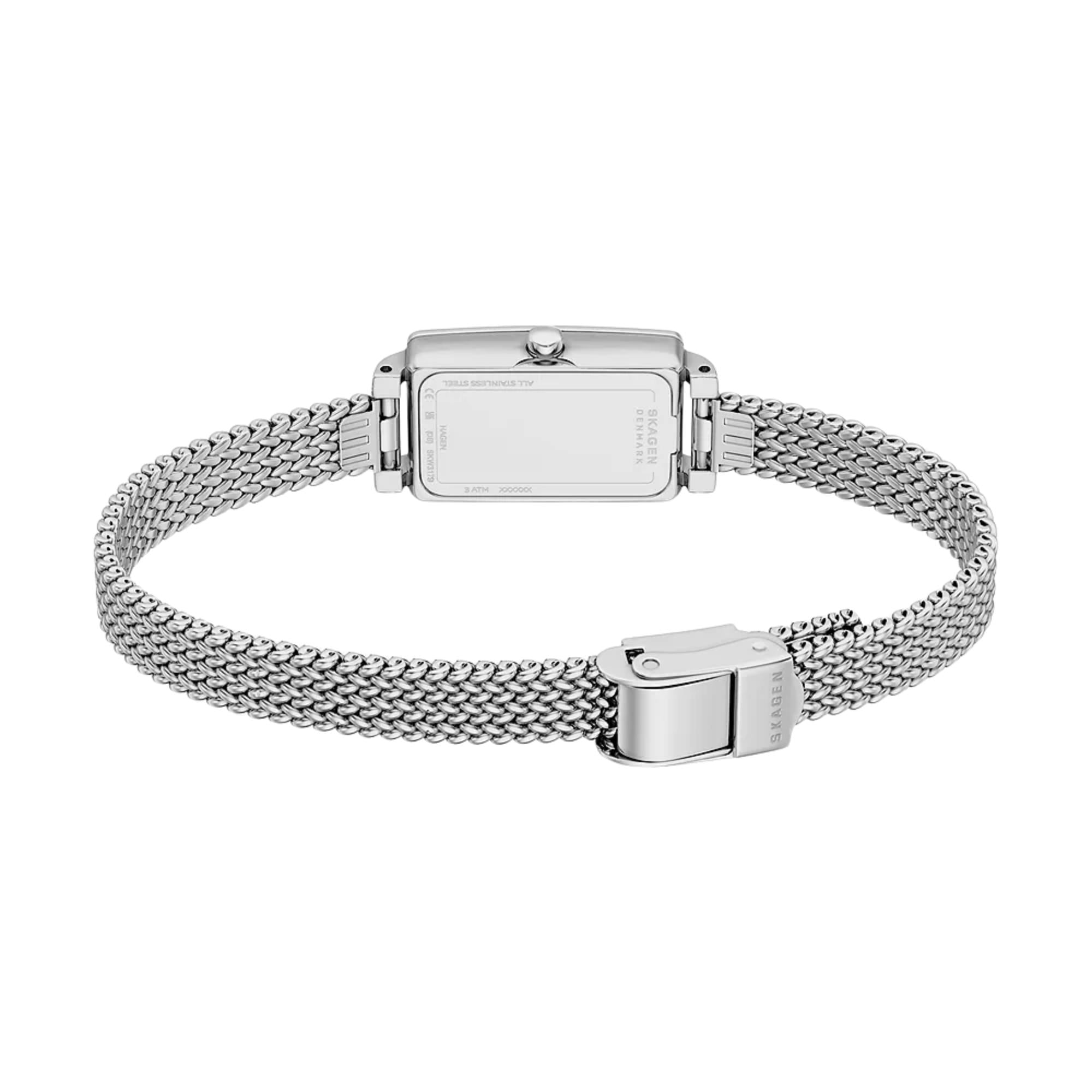 Skagen Hagen Micro 16mm Silber Zifferblatt Stahl Damen Quarz Uhr SKW3179