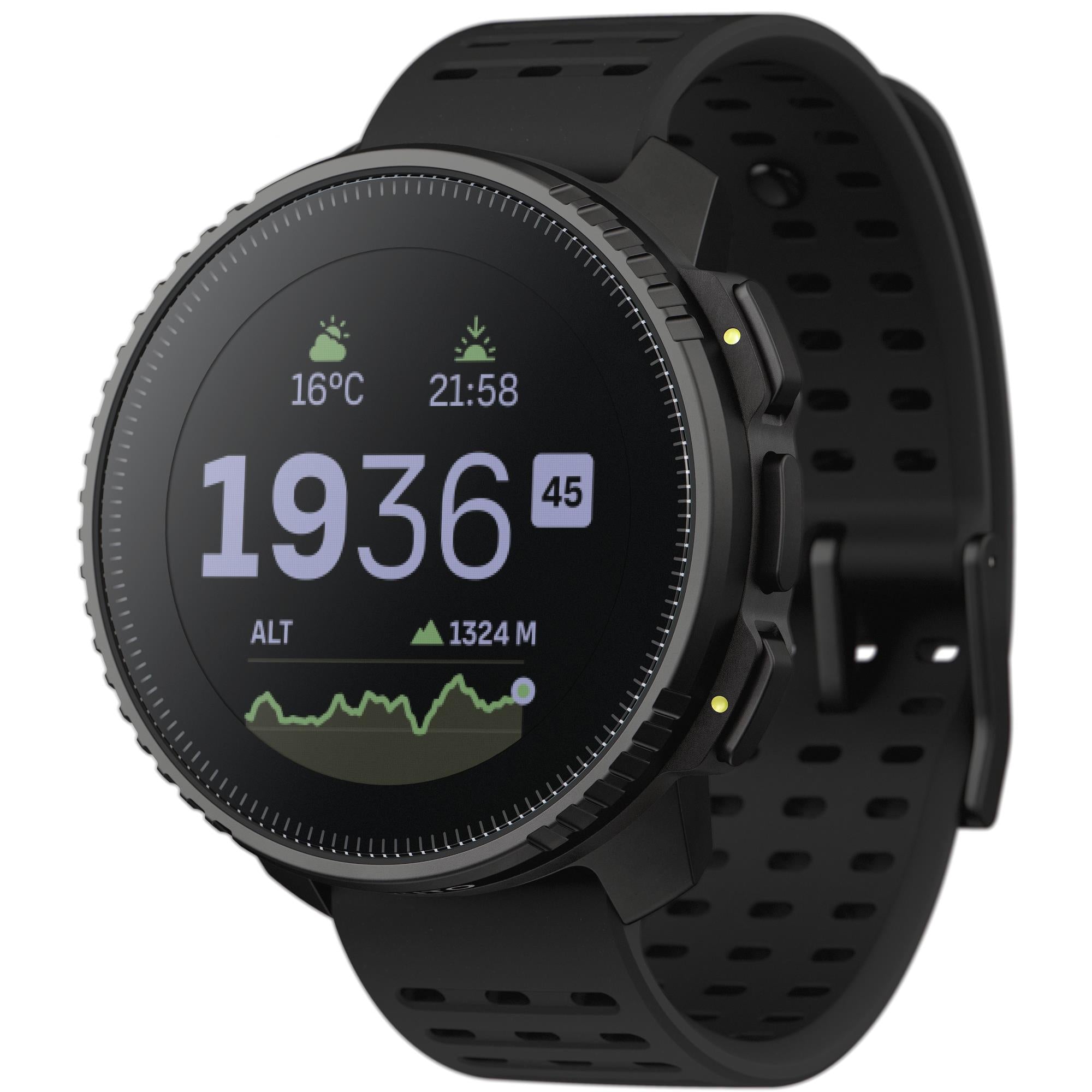 Suunto Vertical All Black Digital Silicone Smart Watch SS050862000