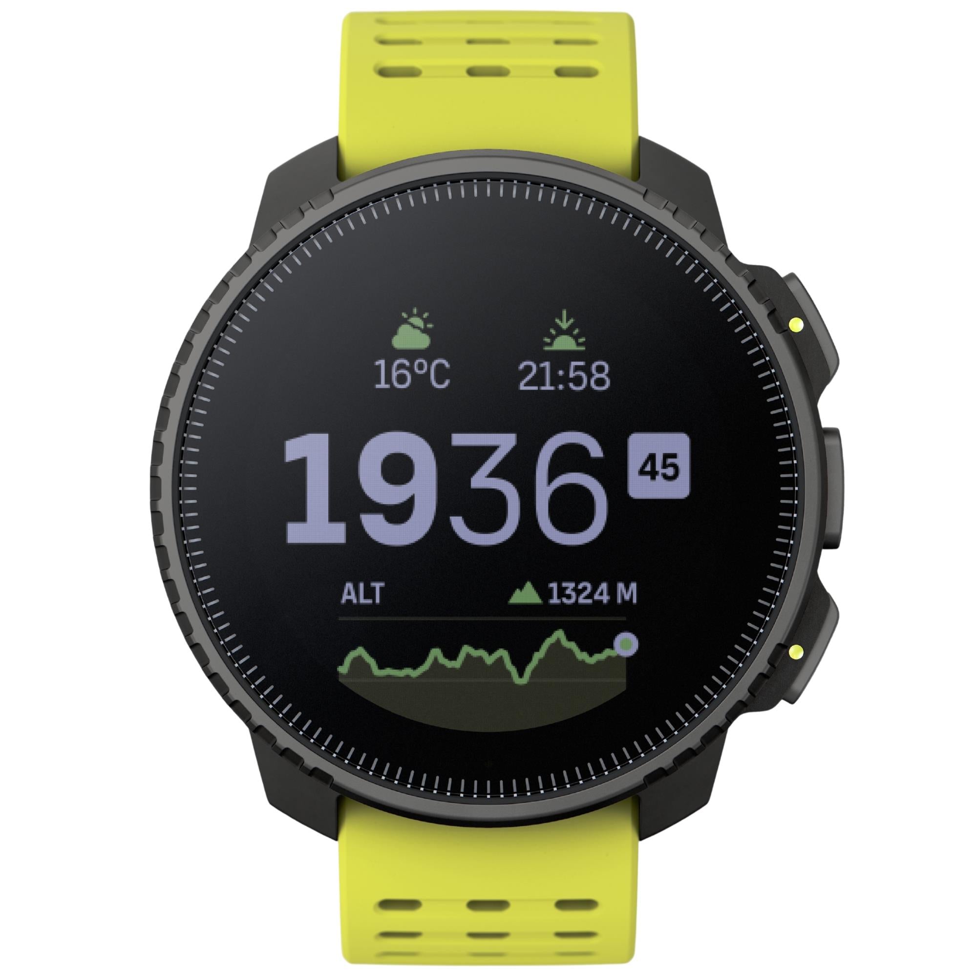 Suunto Vertical Black Lime Digital Silicone Strap Smart Watch SS050864000