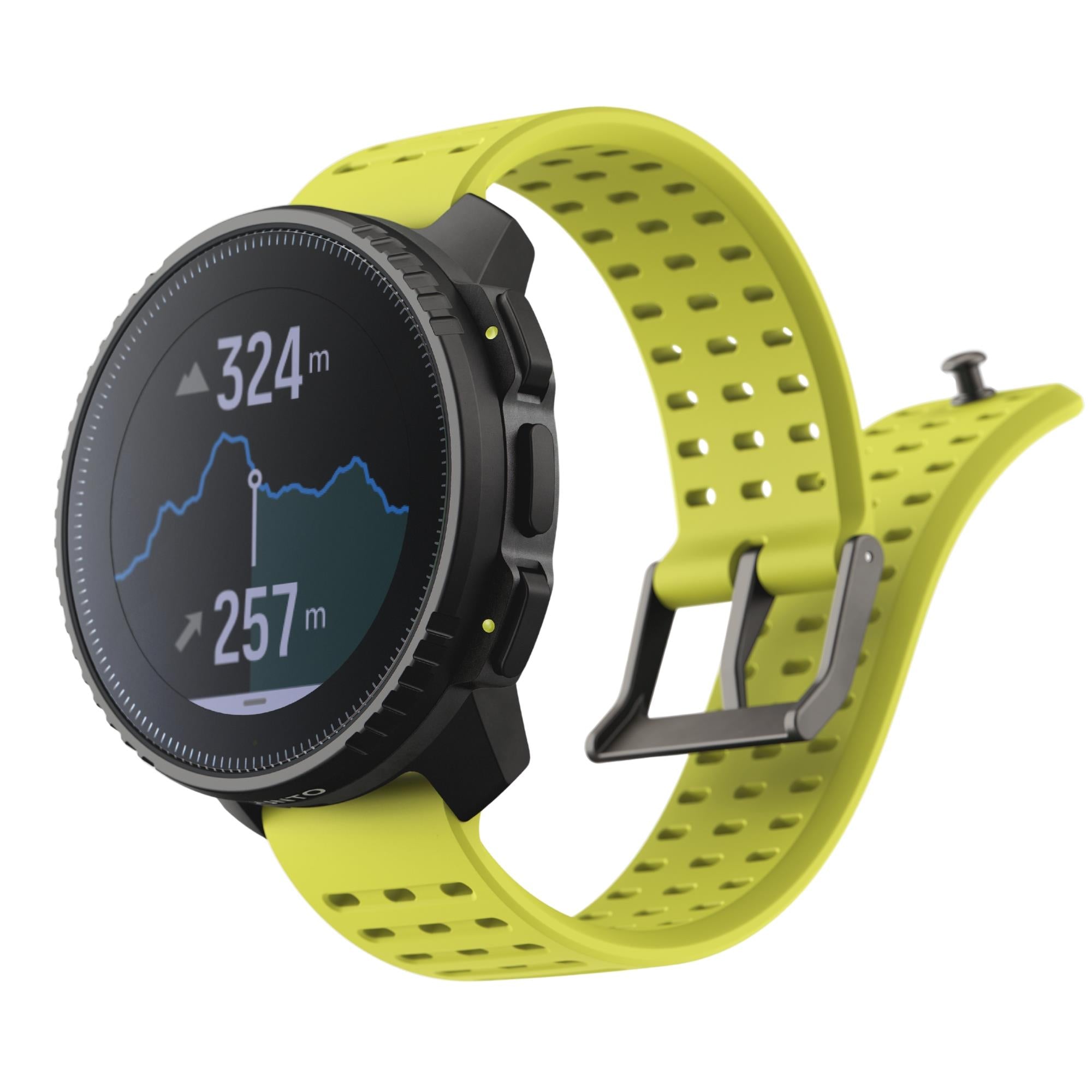 Suunto Vertical Black Lime Digital Silicone Smart Watch SS050864000
